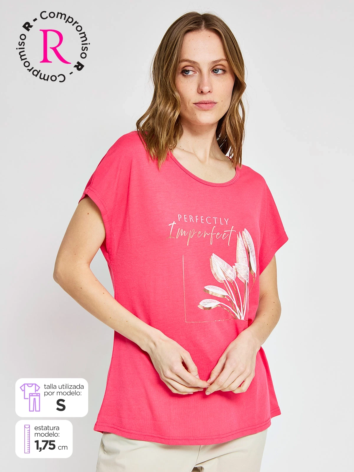 POLO MANGA CORTA MUJER AZIZ ESTAMPADA - 1