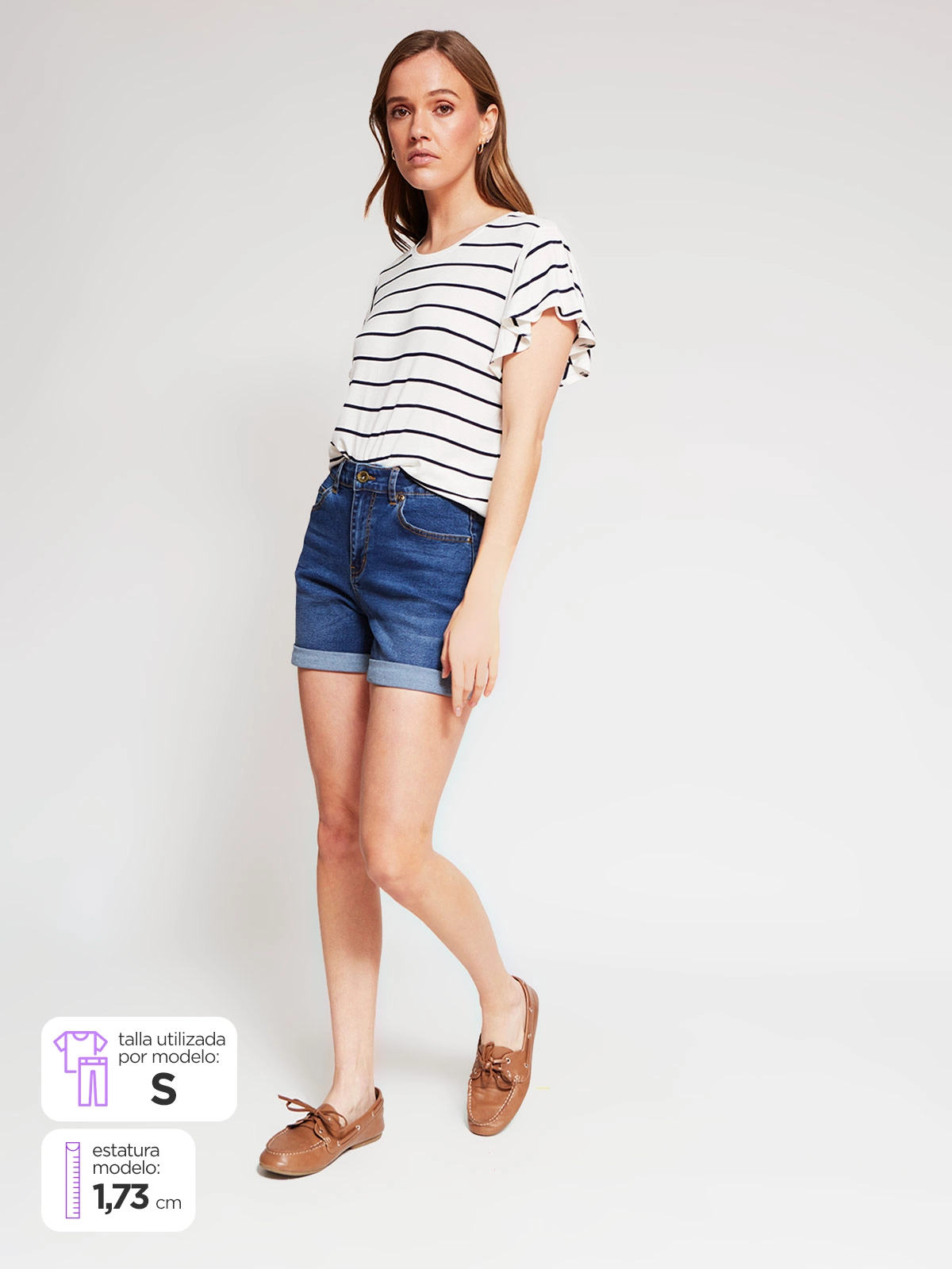 SHORT MUJER NAVIGATA DENIM - 1