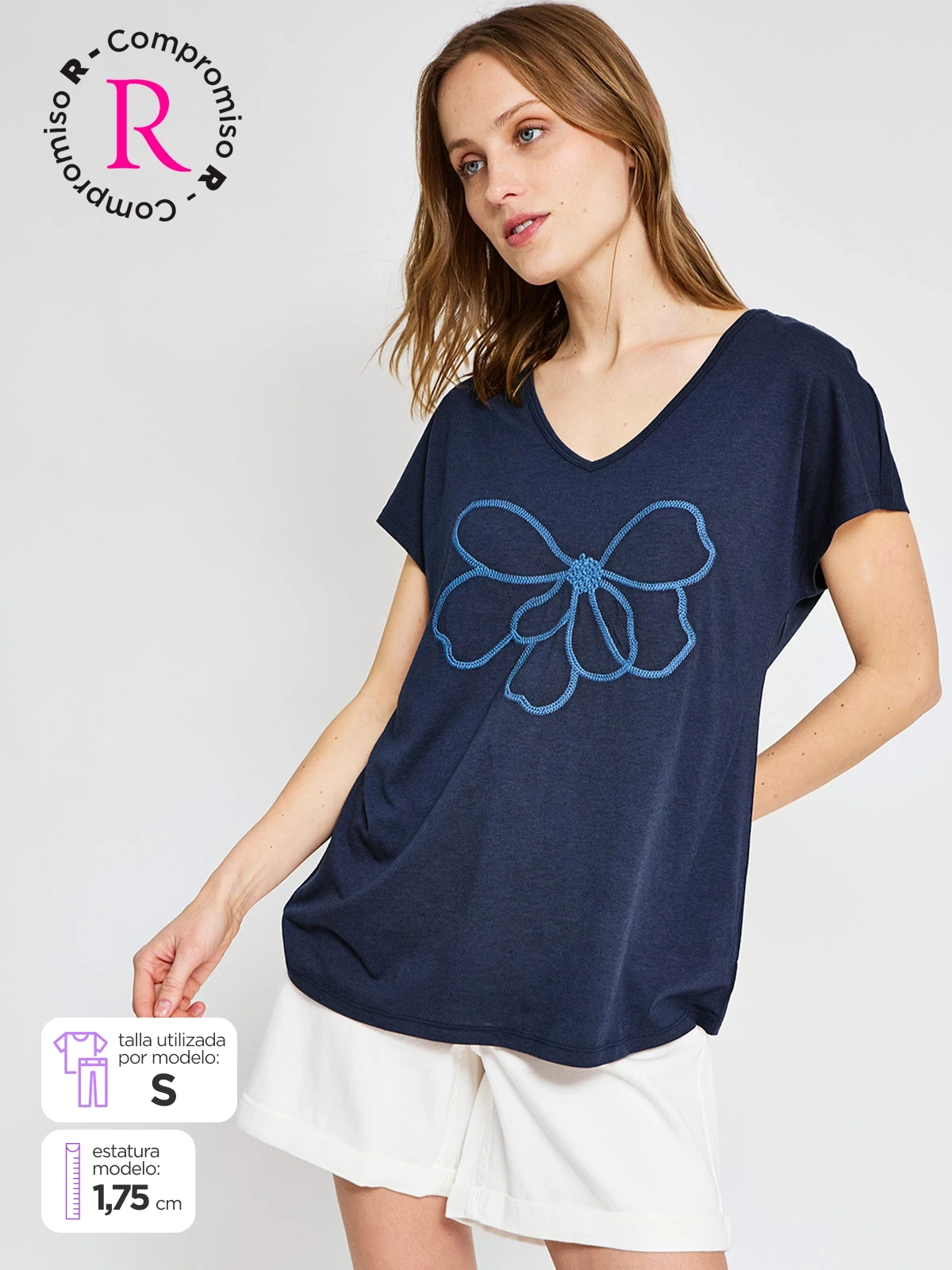POLO MANGA CORTA ALGODÓN MUJER AZIZ - 1