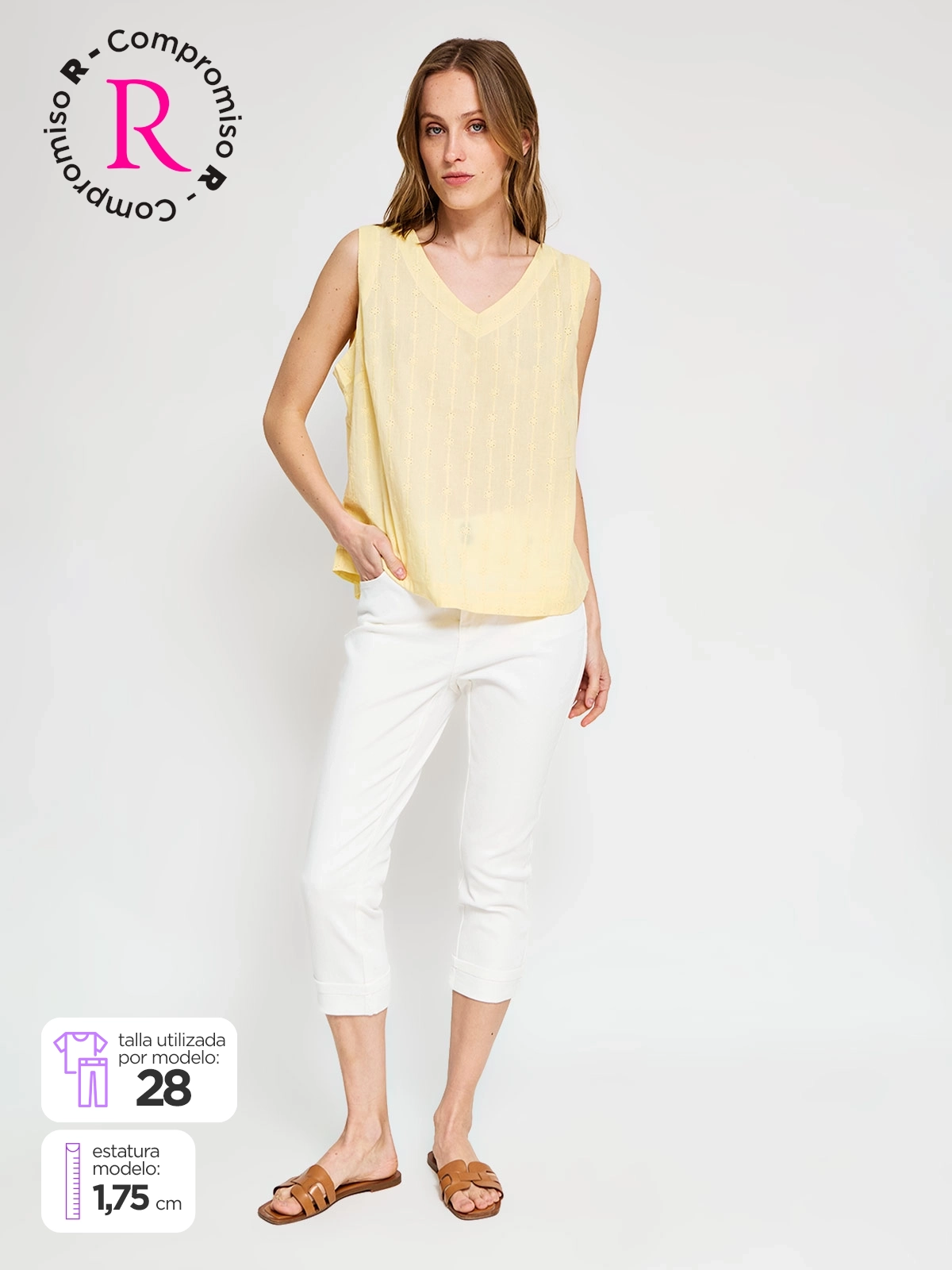 PANTALÓN CAPRI MUJER AZIZ - 1