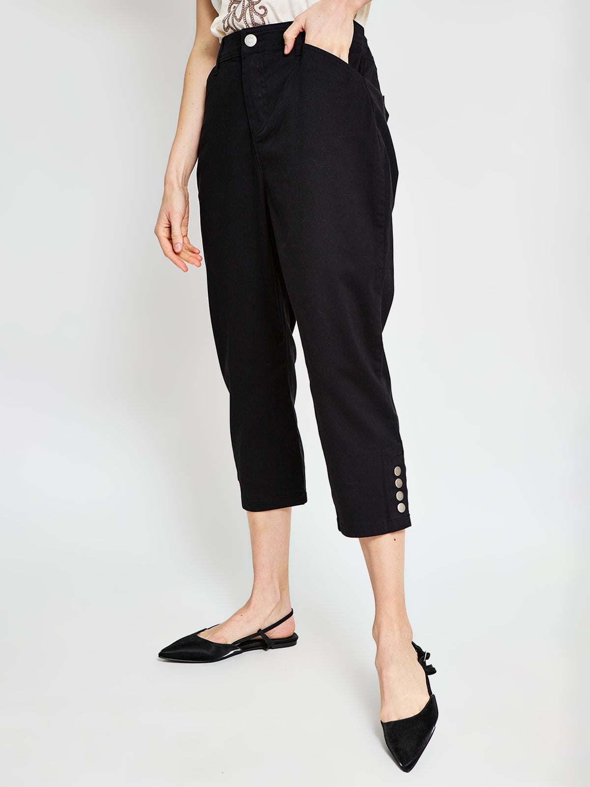 PANTALÓN ALGODÓN CAPRI MUJER AZIZ - 2