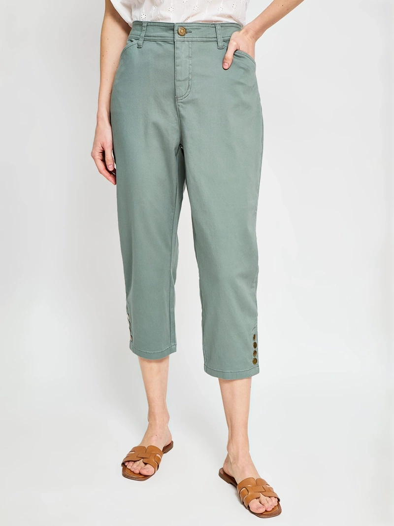 PANTALÓN ALGODÓN CAPRI MUJER AZIZ - 2