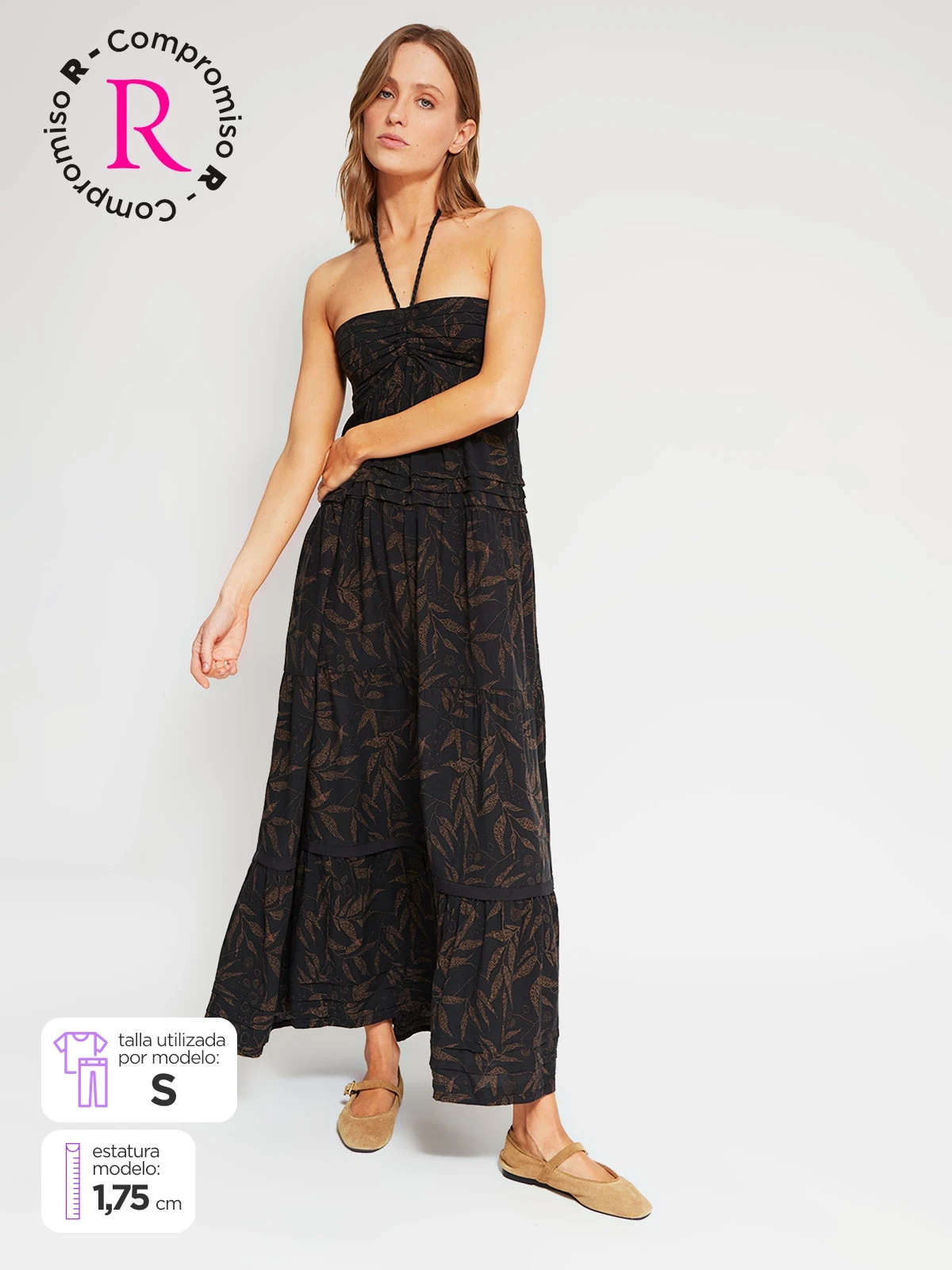 VESTIDO LARGO MUJER NAVIGATA HALTER - 1