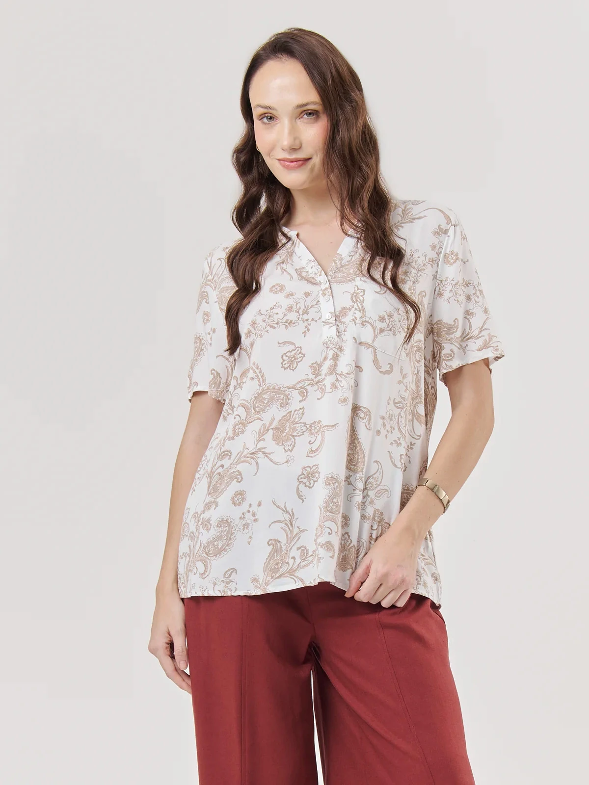 PANTALÓN LINO REGULAR MUJER AZIZ - 1