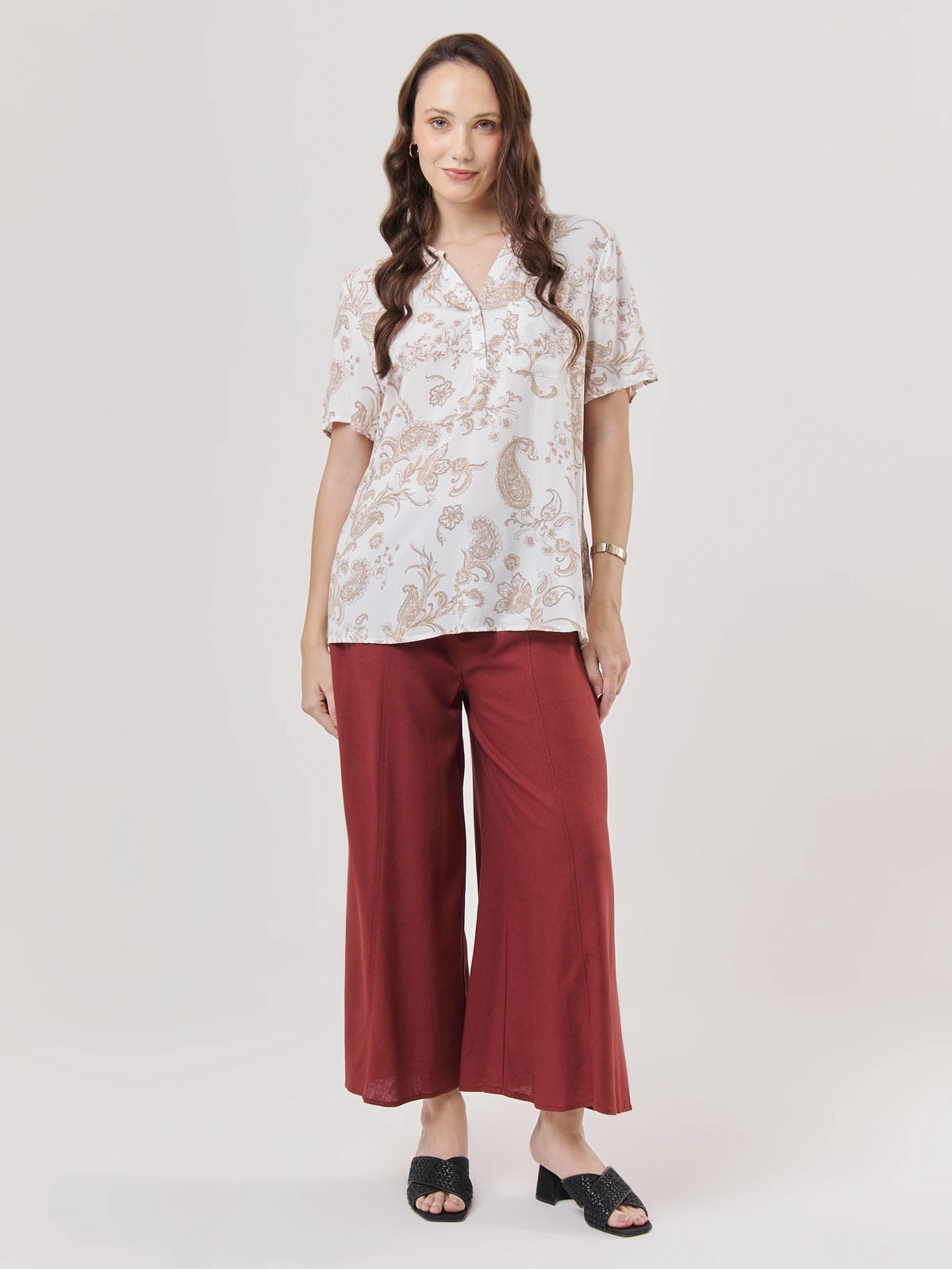 PANTALÓN LINO REGULAR MUJER AZIZ - 5