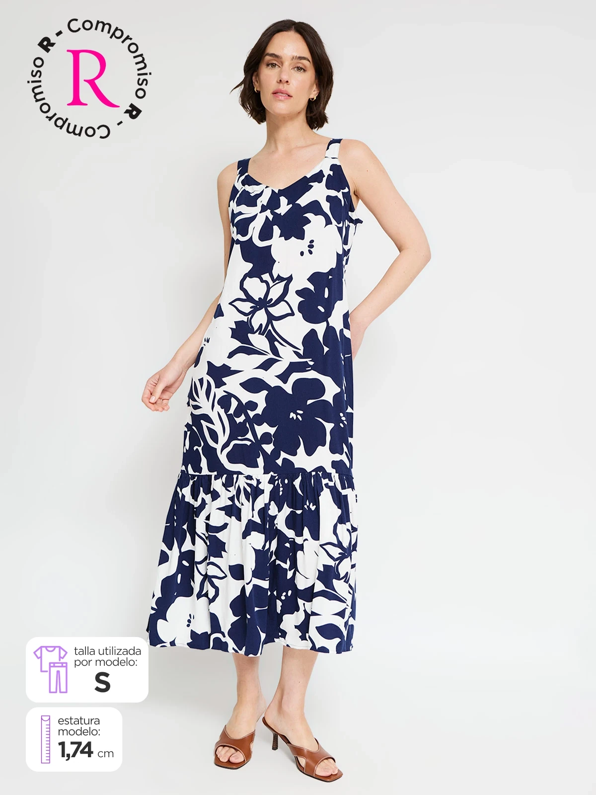 VESTIDO LARGO MUJER AZIZ - 1