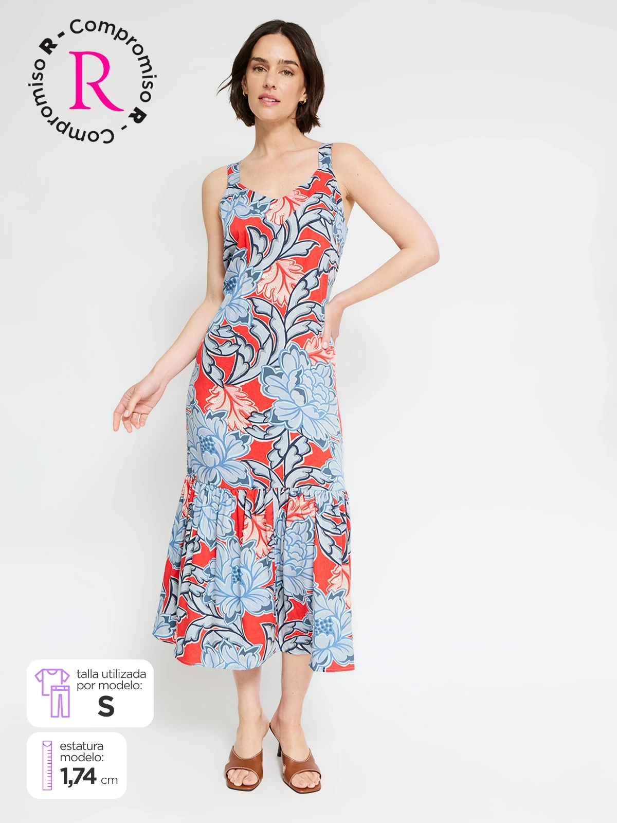 VESTIDO LARGO MUJER AZIZ - 1