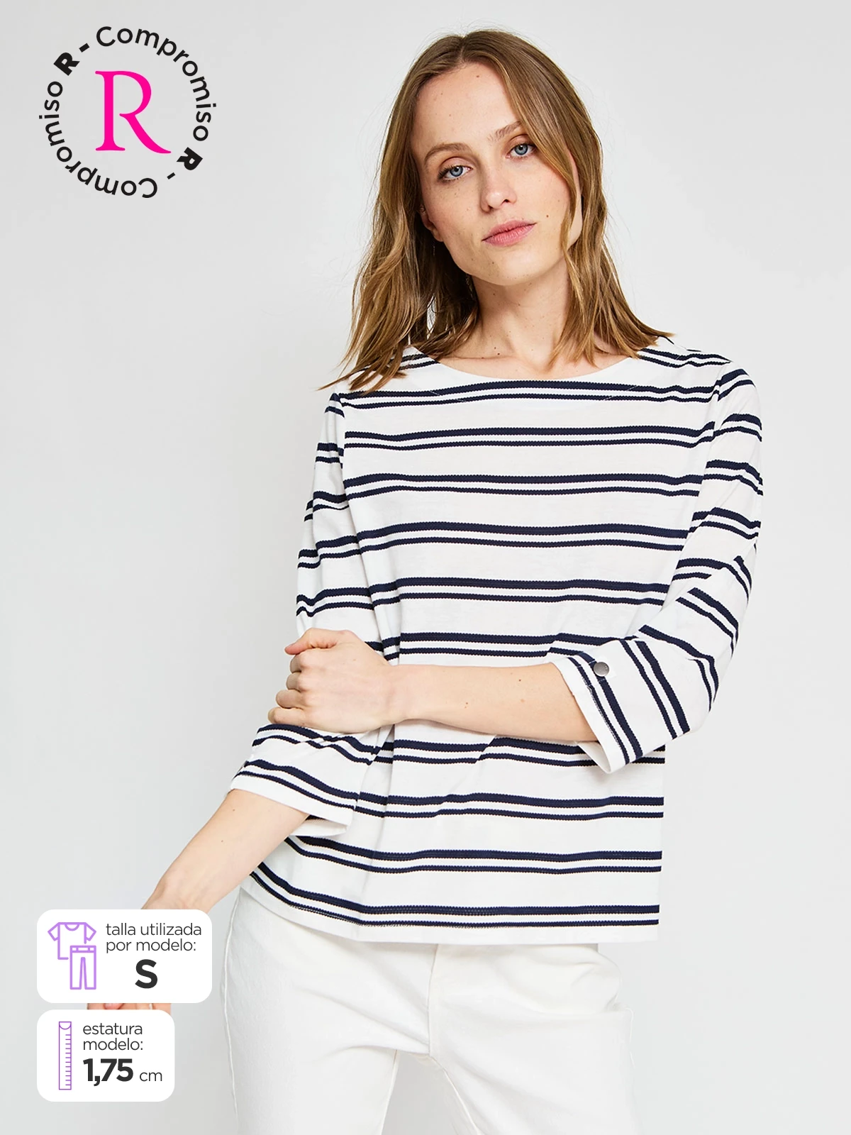 POLO MANGA 3/4 ALGODÓN MUJER AZIZ - 1