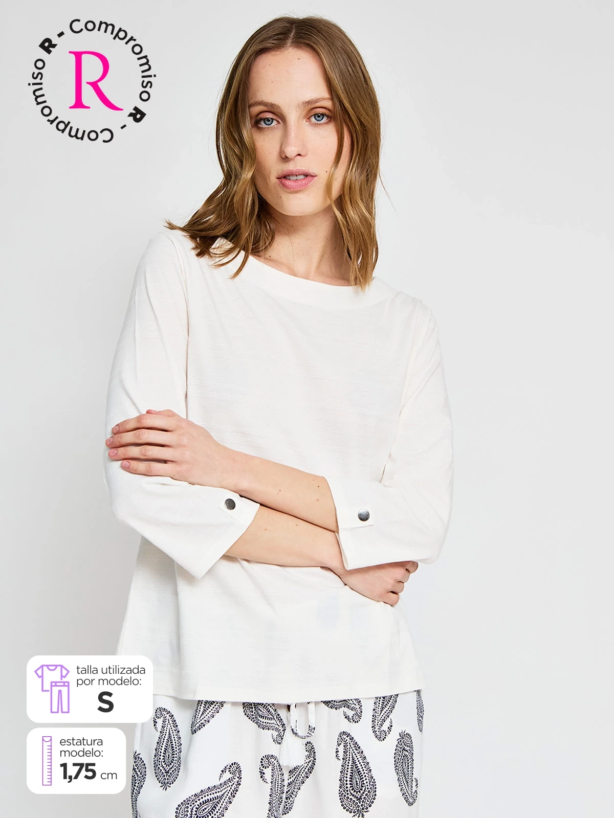 POLO MANGA 3/4 ALGODÓN MUJER AZIZ - 1