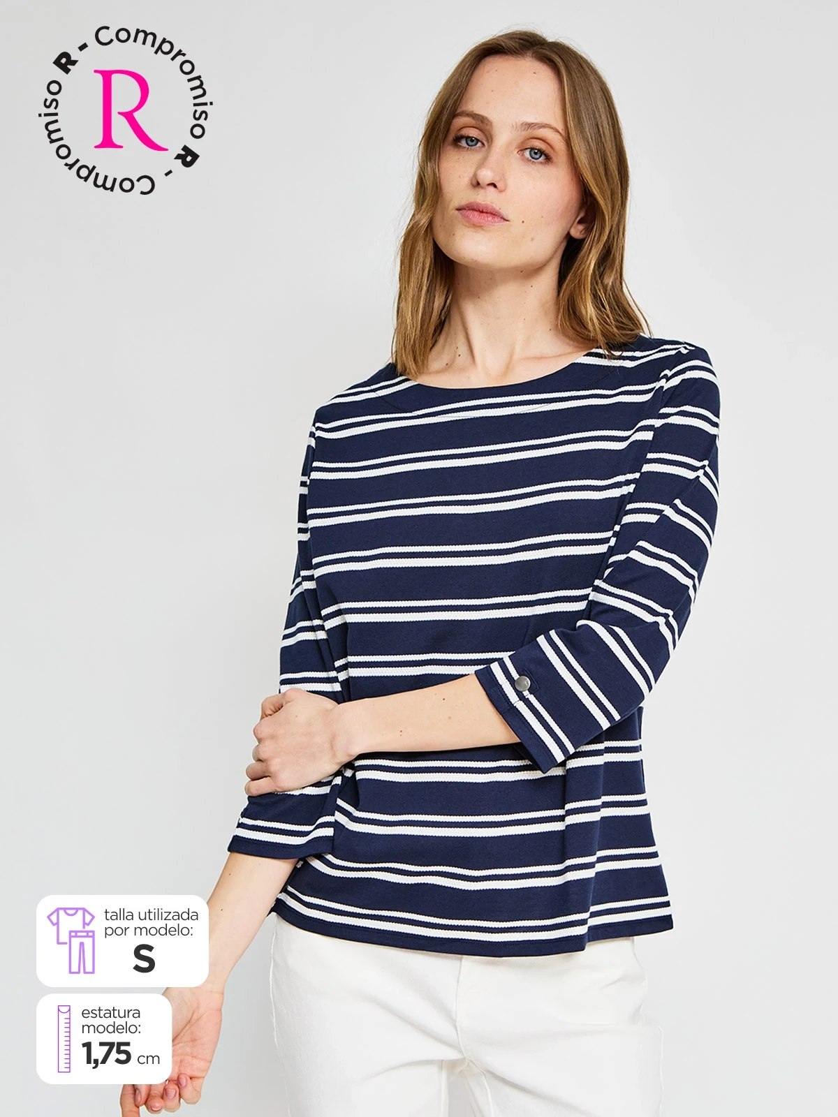 POLO MANGA 3/4 ALGODÓN MUJER AZIZ - 1