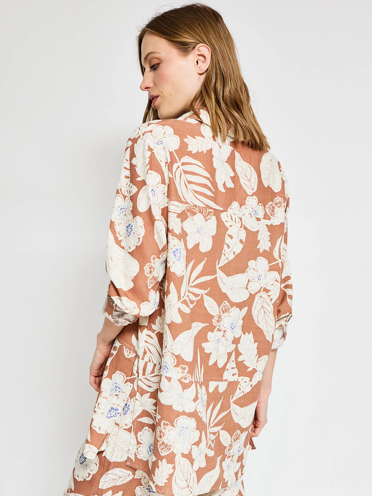 BLUSA MANGA 3/4 LINO MUJER AZIZ - 2