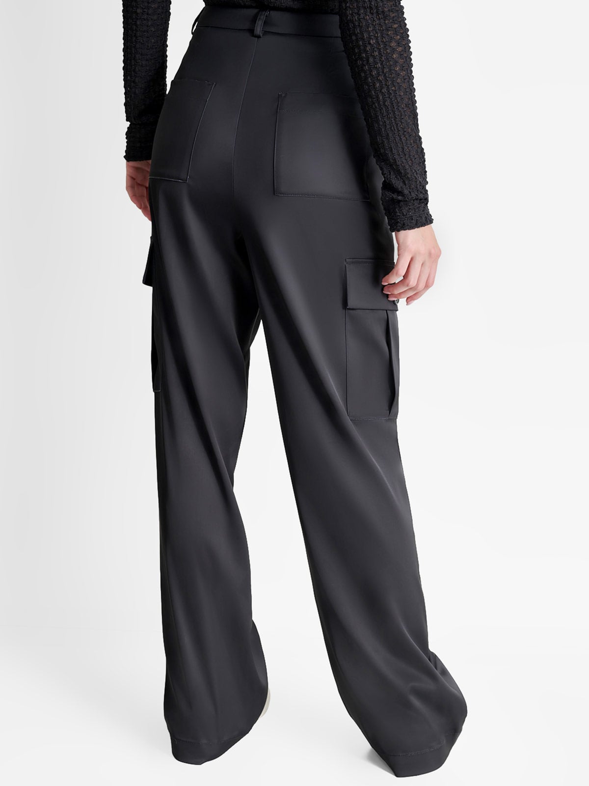 PANTALÓN WIDELEG MUJER DKNY NEGRO DJ4P3011-BLK - 3