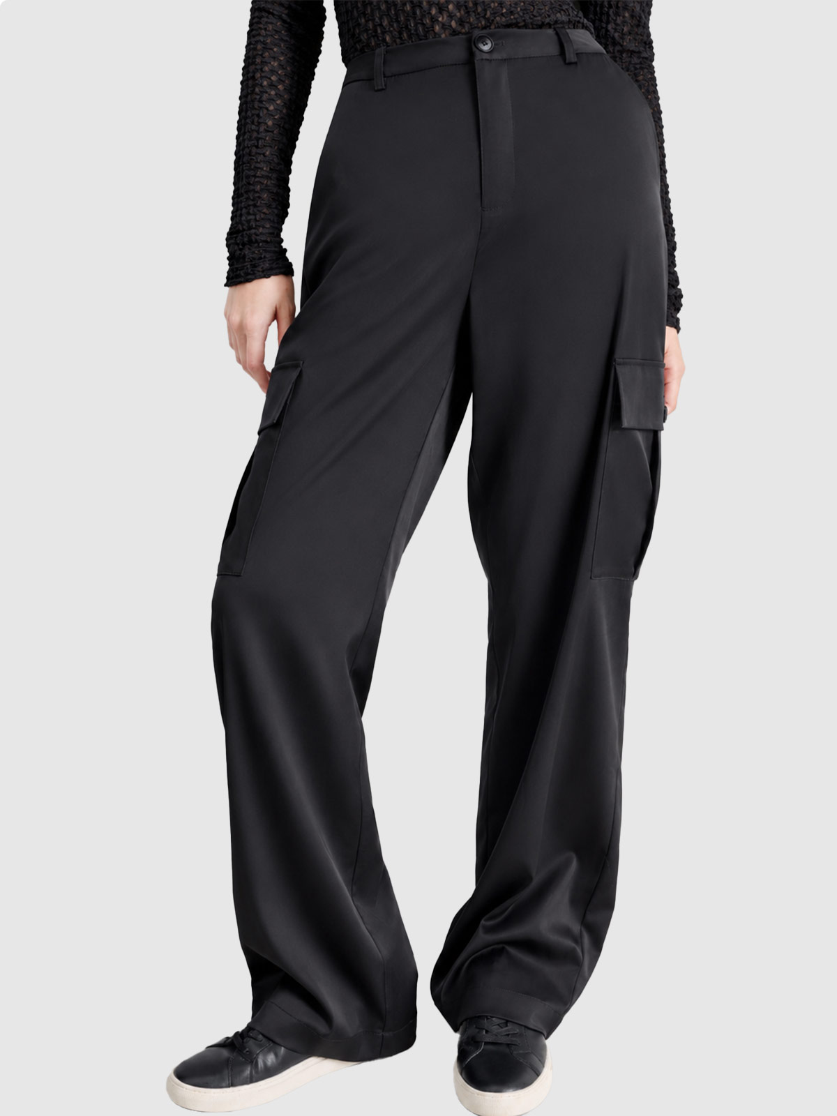 PANTALÓN WIDELEG MUJER DKNY NEGRO DJ4P3011-BLK - 2