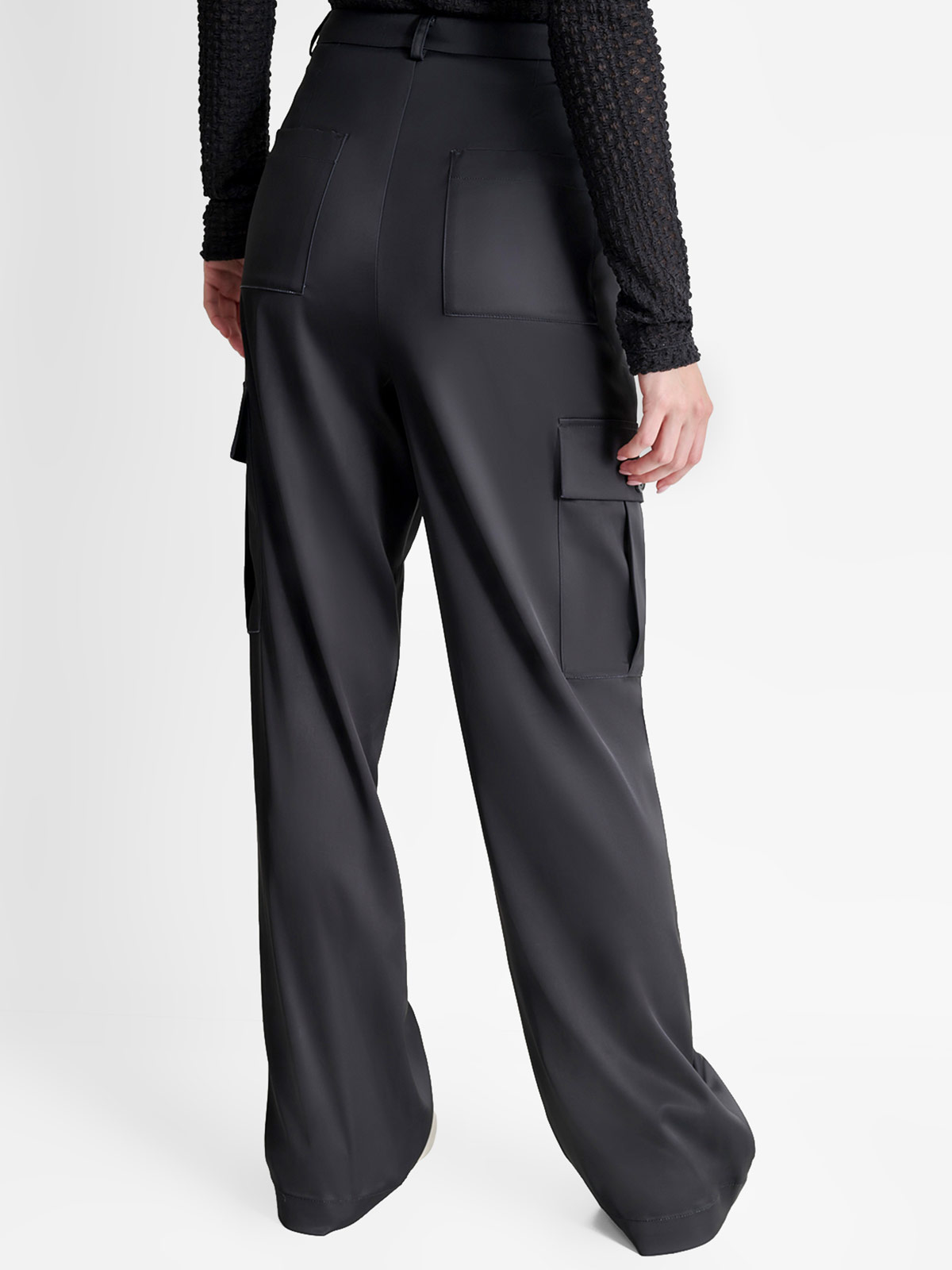 PANTALÓN WIDELEG MUJER DKNY NEGRO DJ4P3011-BLK - 3