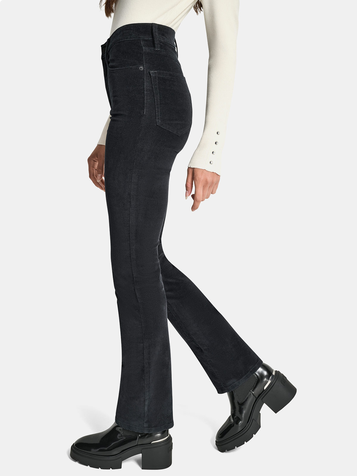 PANTALÓN RECTO MUJER DKNY NEGRO DJ5M4171-BLK - 4