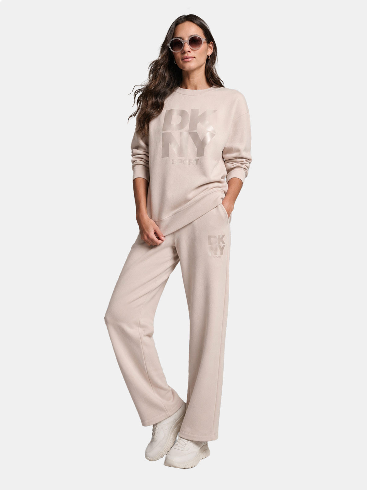 PANTALÓN WIDELEG MUJER DKNY BEIGE DP5P3758-OTA - 1