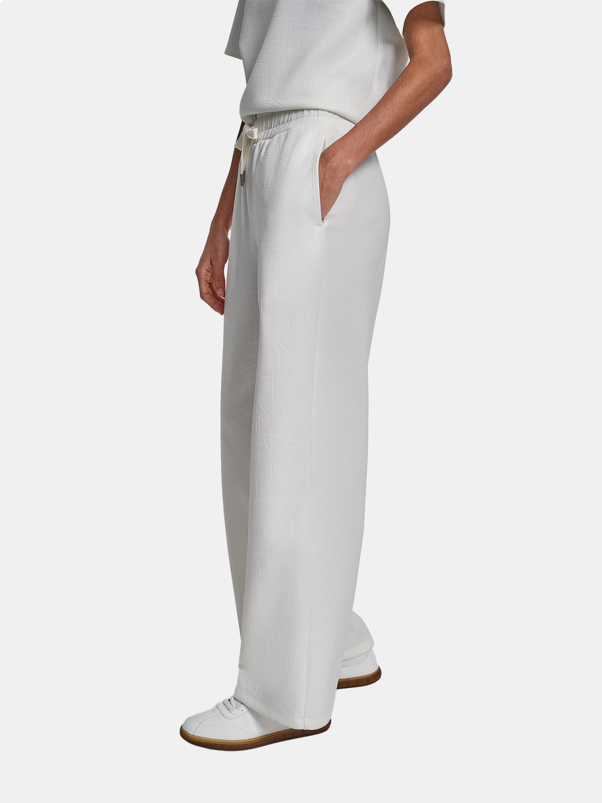 PANTALÓN WIDELEG MUJER DKNY MARFIL P5MF6CSD-IVY - 3