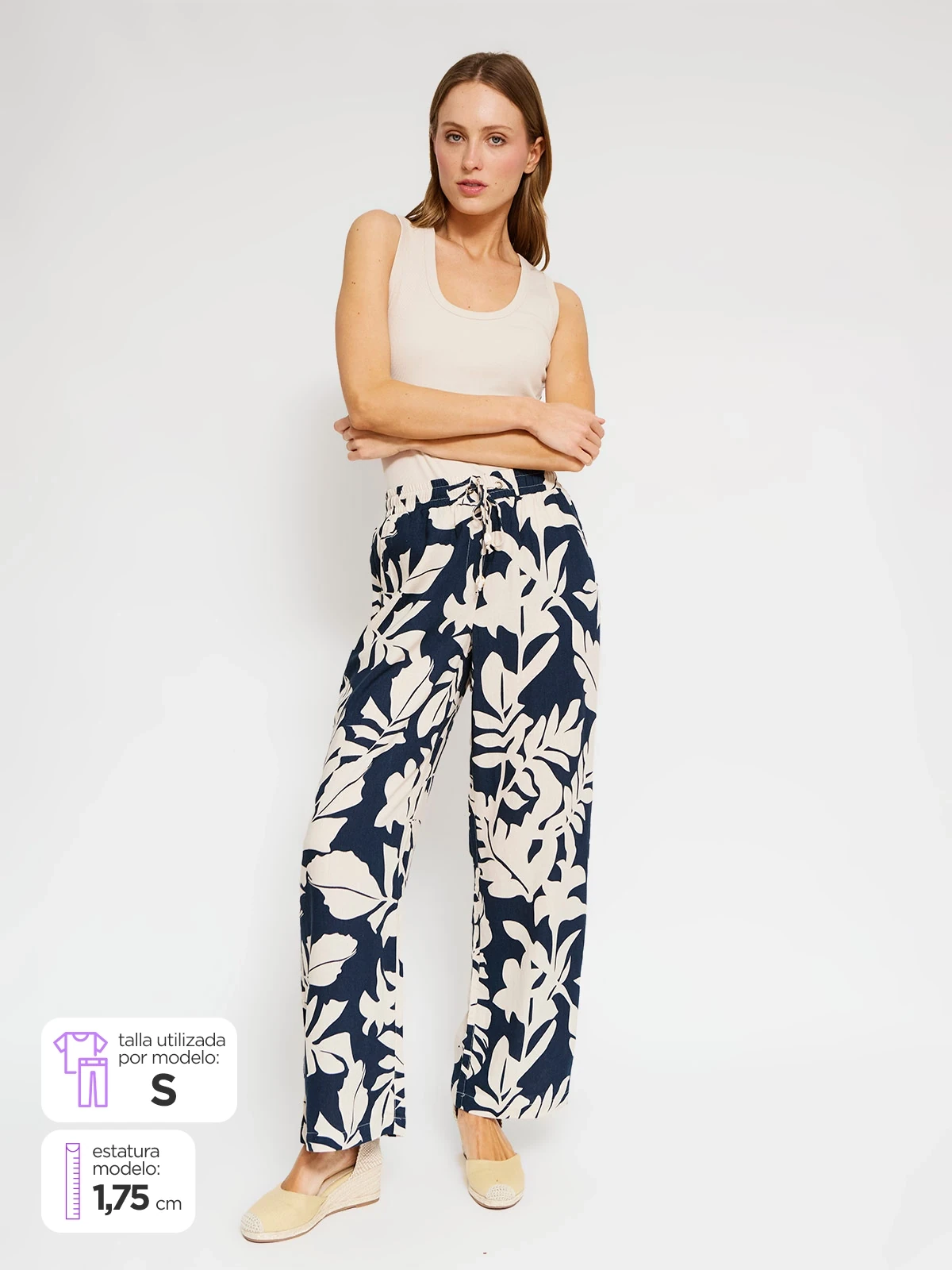 PANTALÓN LINO REGULAR MUJER AZIZ - 1