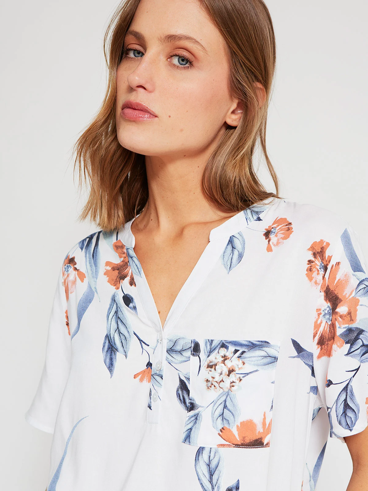 BLUSA MANGA CORTA MUJER AZIZ MAO - 3