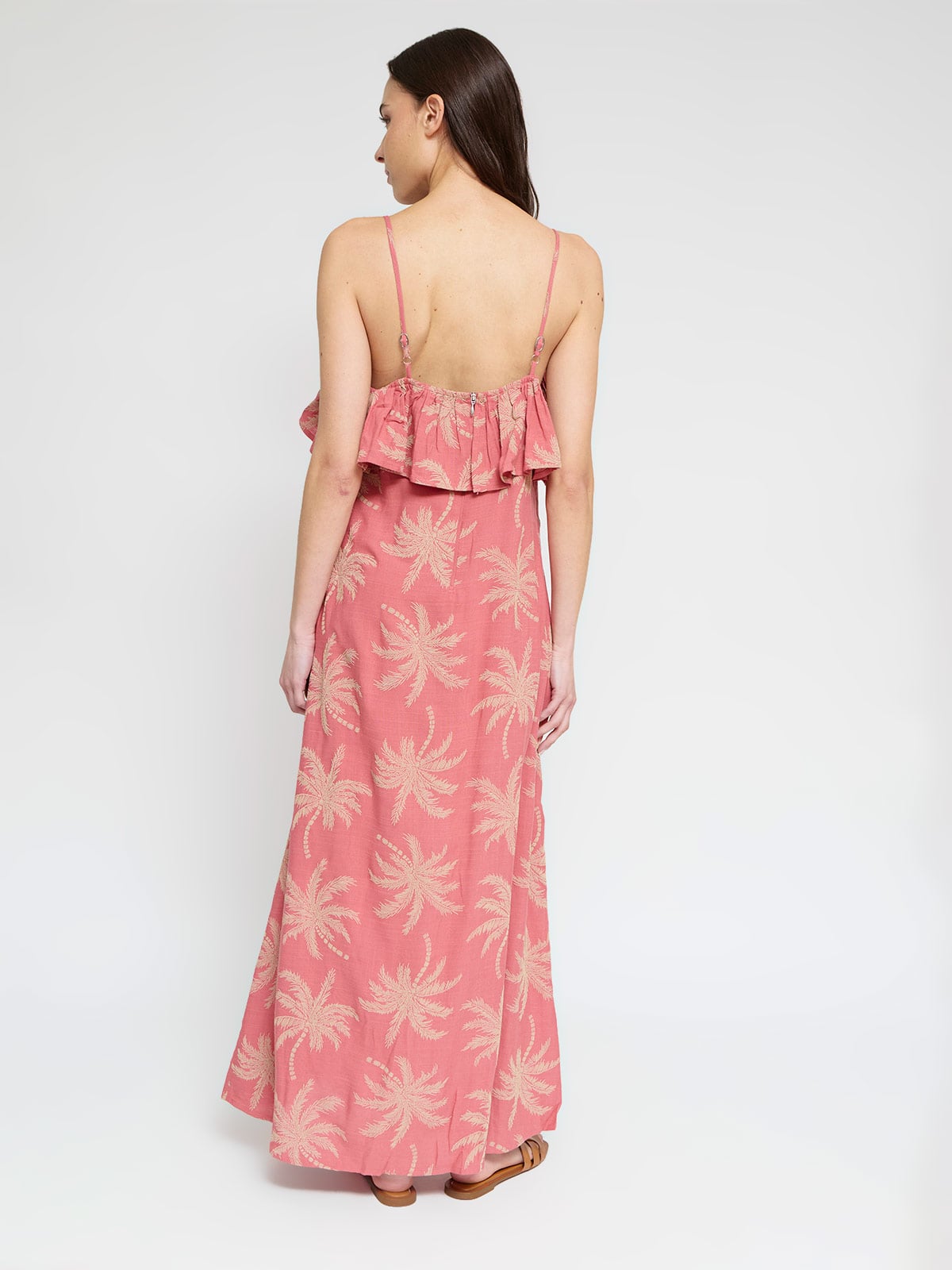 VESTIDO LARGO MUJER NAVIGATA TIRAS VUELOS PRINT - 3