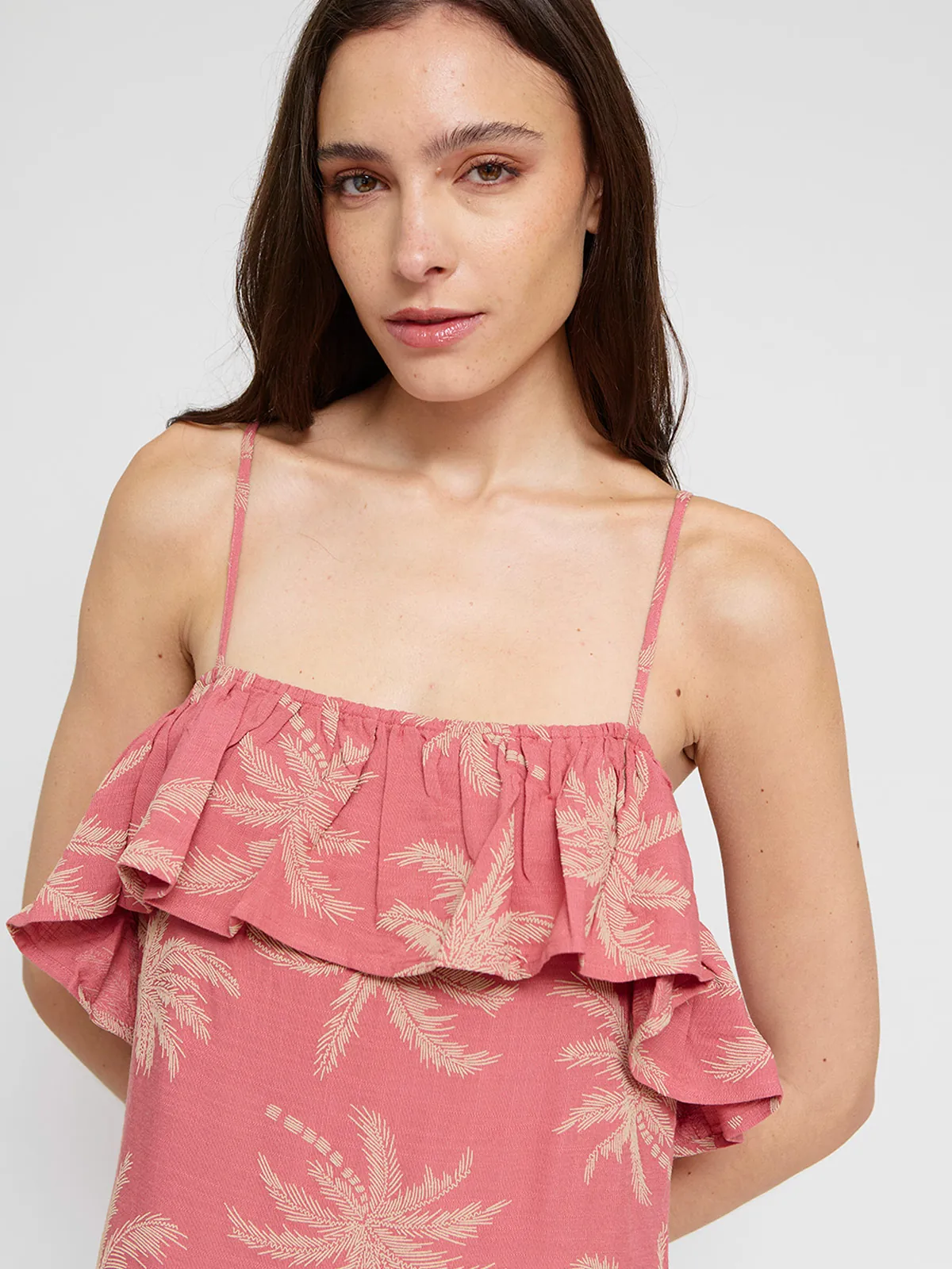 VESTIDO LARGO MUJER NAVIGATA TIRAS VUELOS PRINT - 4