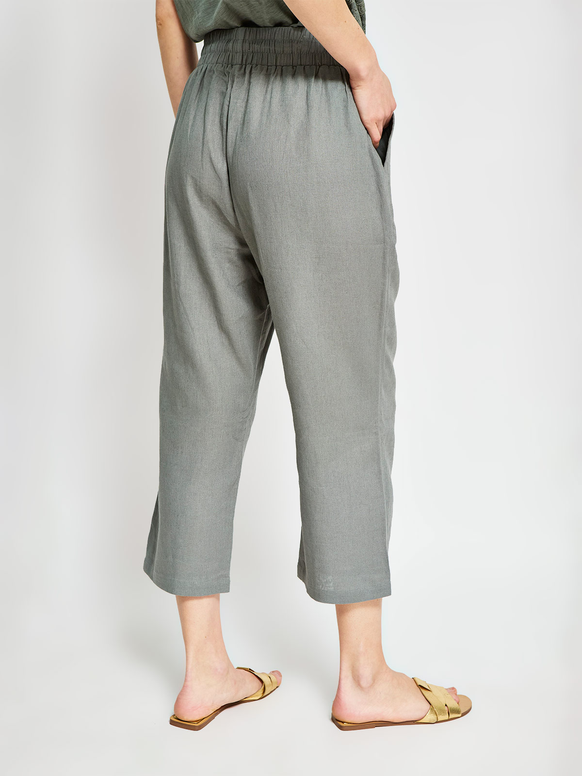 PANTALÓN LINO REGULAR MUJER AZIZ - 3