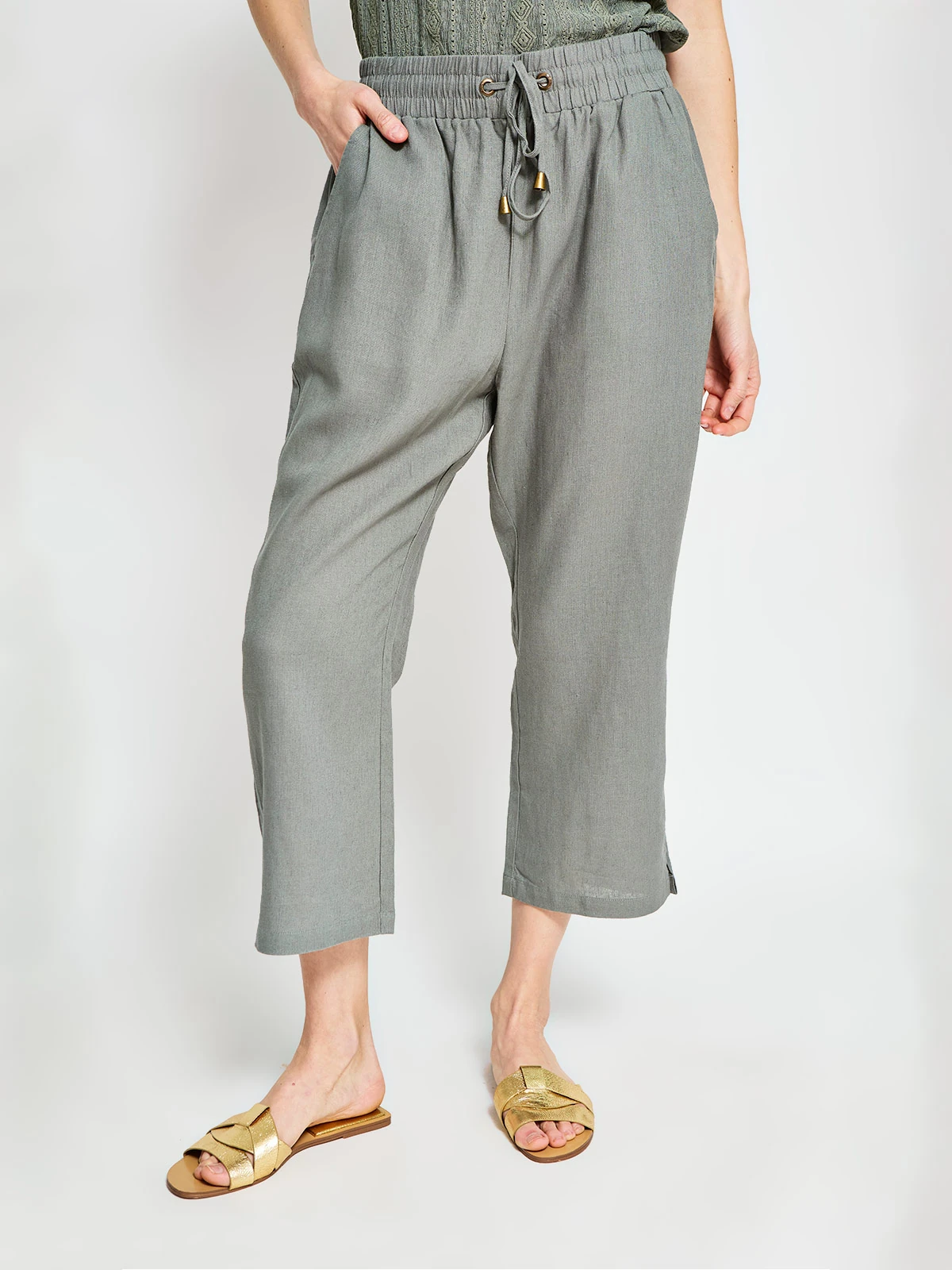 PANTALÓN LINO REGULAR MUJER AZIZ - 2