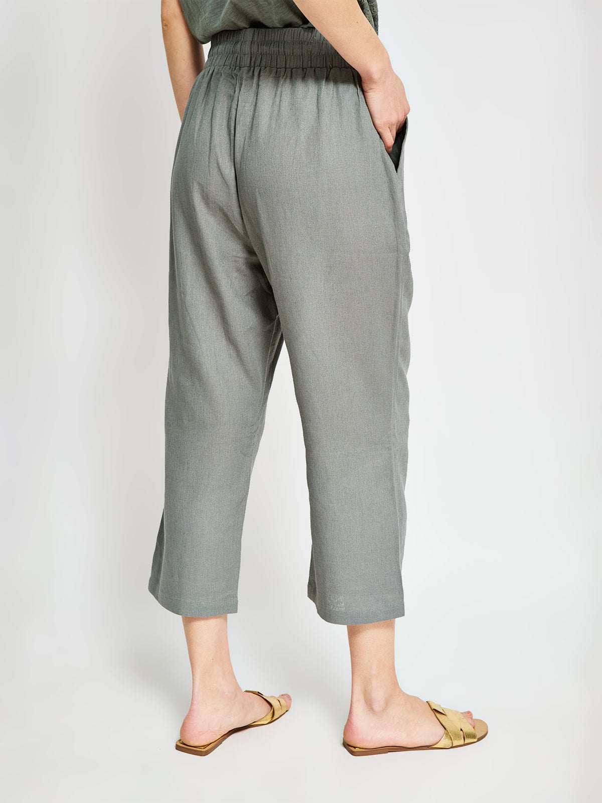 PANTALÓN LINO REGULAR MUJER AZIZ - 3