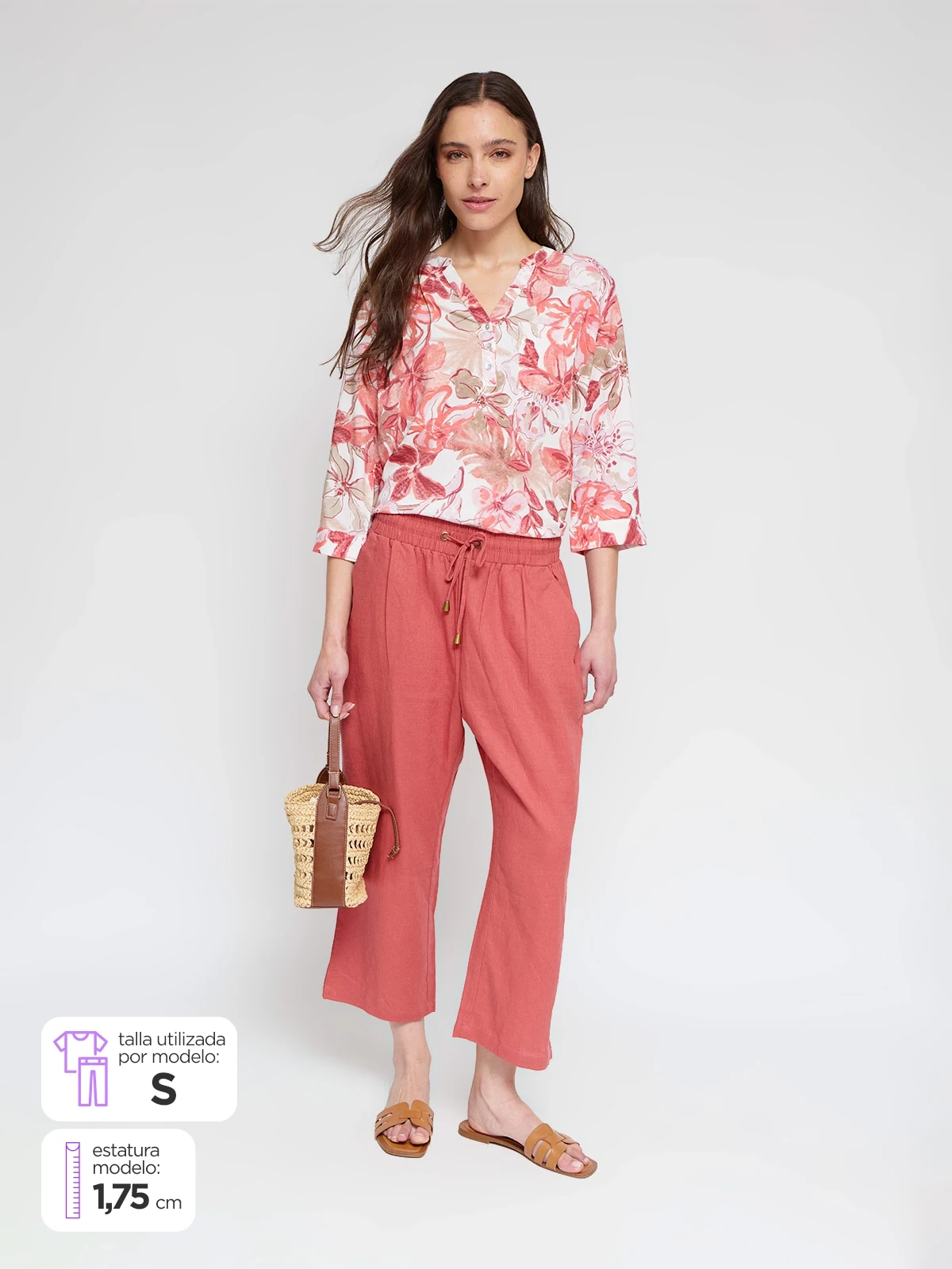 PANTALÓN LINO REGULAR MUJER AZIZ - 1