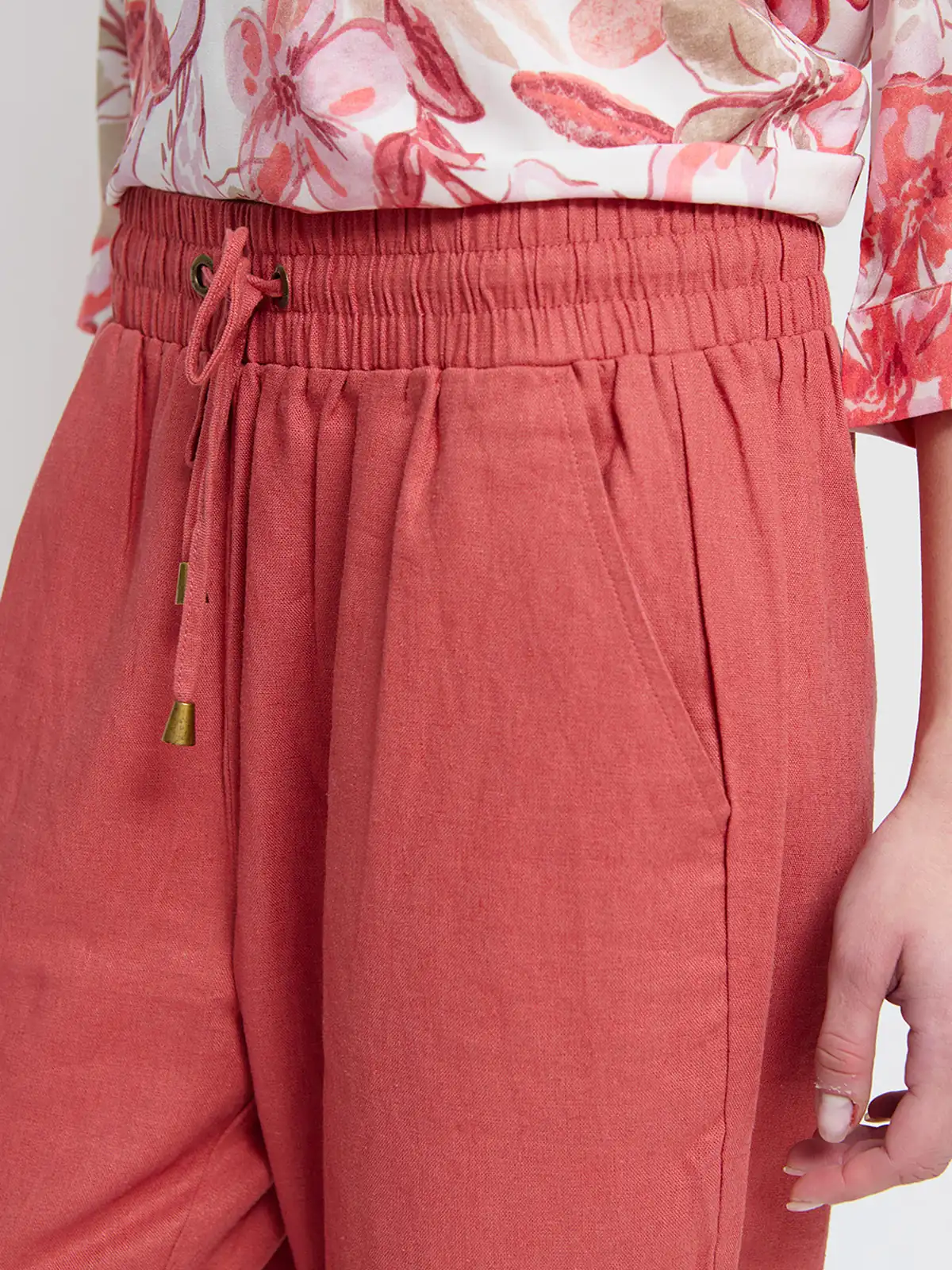PANTALÓN LINO REGULAR MUJER AZIZ - 4
