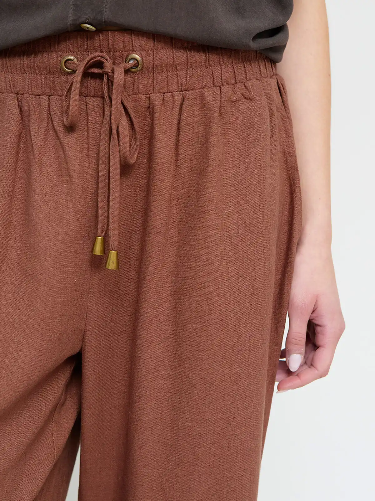 PANTALÓN LINO REGULAR MUJER AZIZ - 4