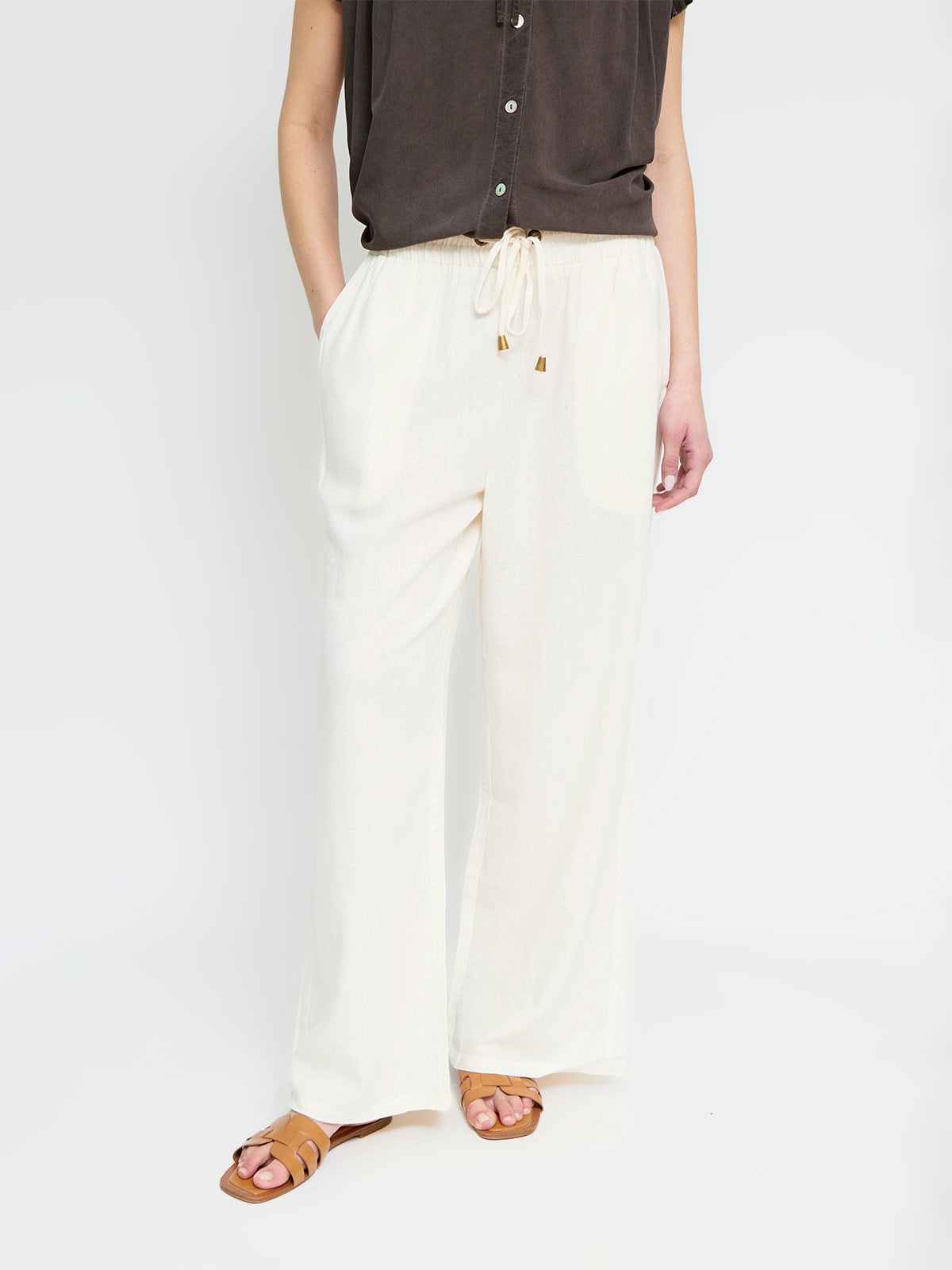 PANTALÓN LINO REGULAR MUJER AZIZ - 2