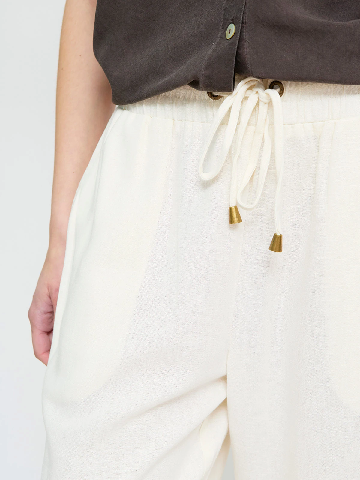 PANTALÓN LINO REGULAR MUJER AZIZ - 4