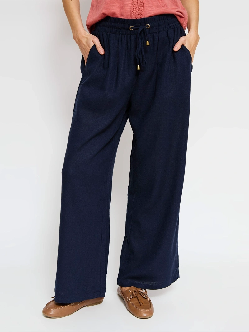 PANTALÓN LINO REGULAR MUJER AZIZ - 2