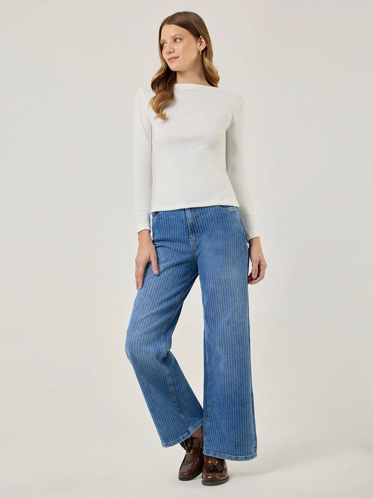 JEANS REGULAR MUJER NAVIGATA STRIPE - 1