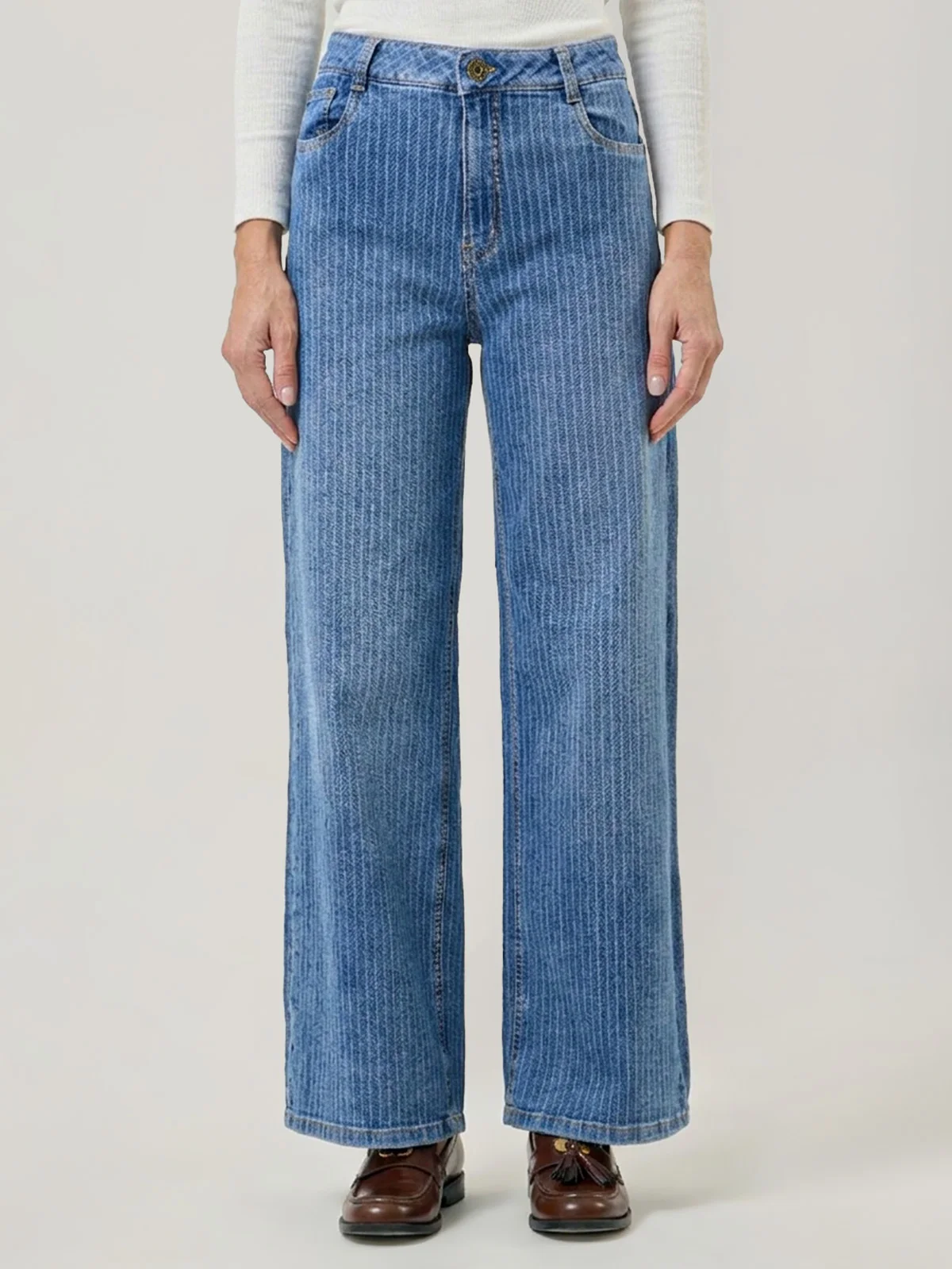 JEANS REGULAR MUJER NAVIGATA STRIPE - 3