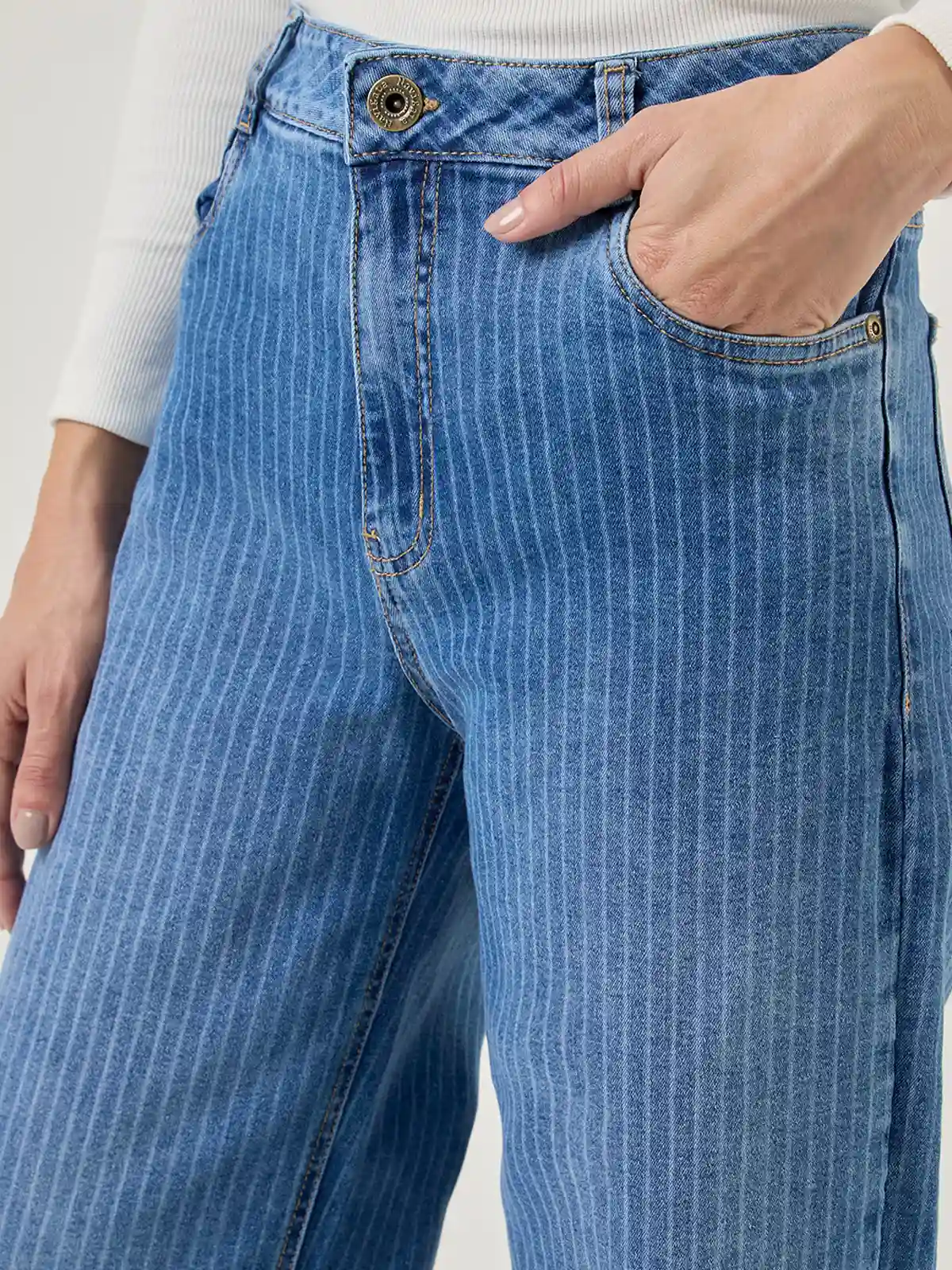 JEANS REGULAR MUJER NAVIGATA STRIPE - 4