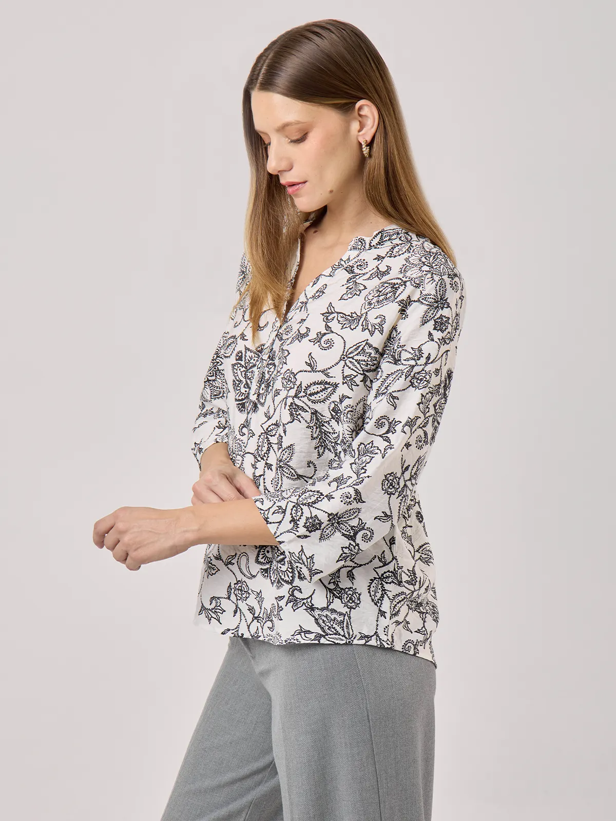 BLUSA MANGA 3/4 MUJER AZIZ - 3