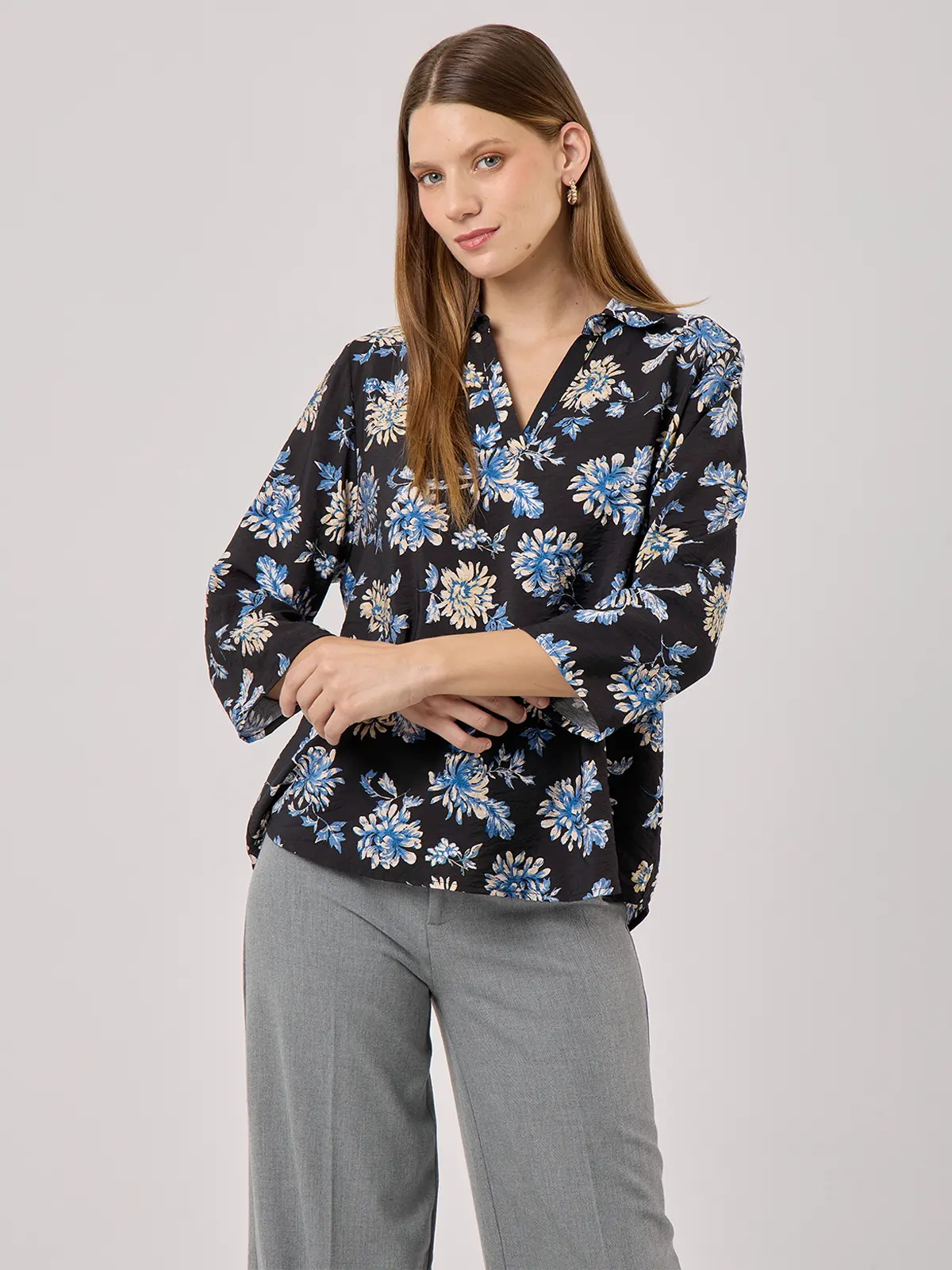 BLUSA MANGA 3/4 MUJER AZIZ - 1