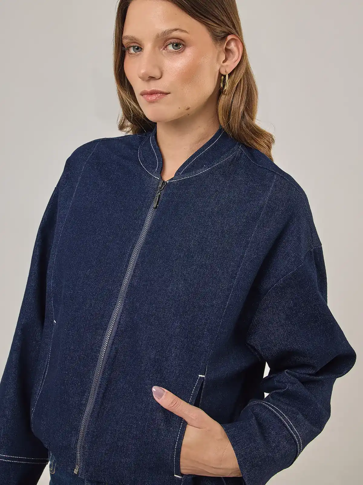 CASACA ALGODÓN MUJER NAVIGATA CORTA DENIM - 4