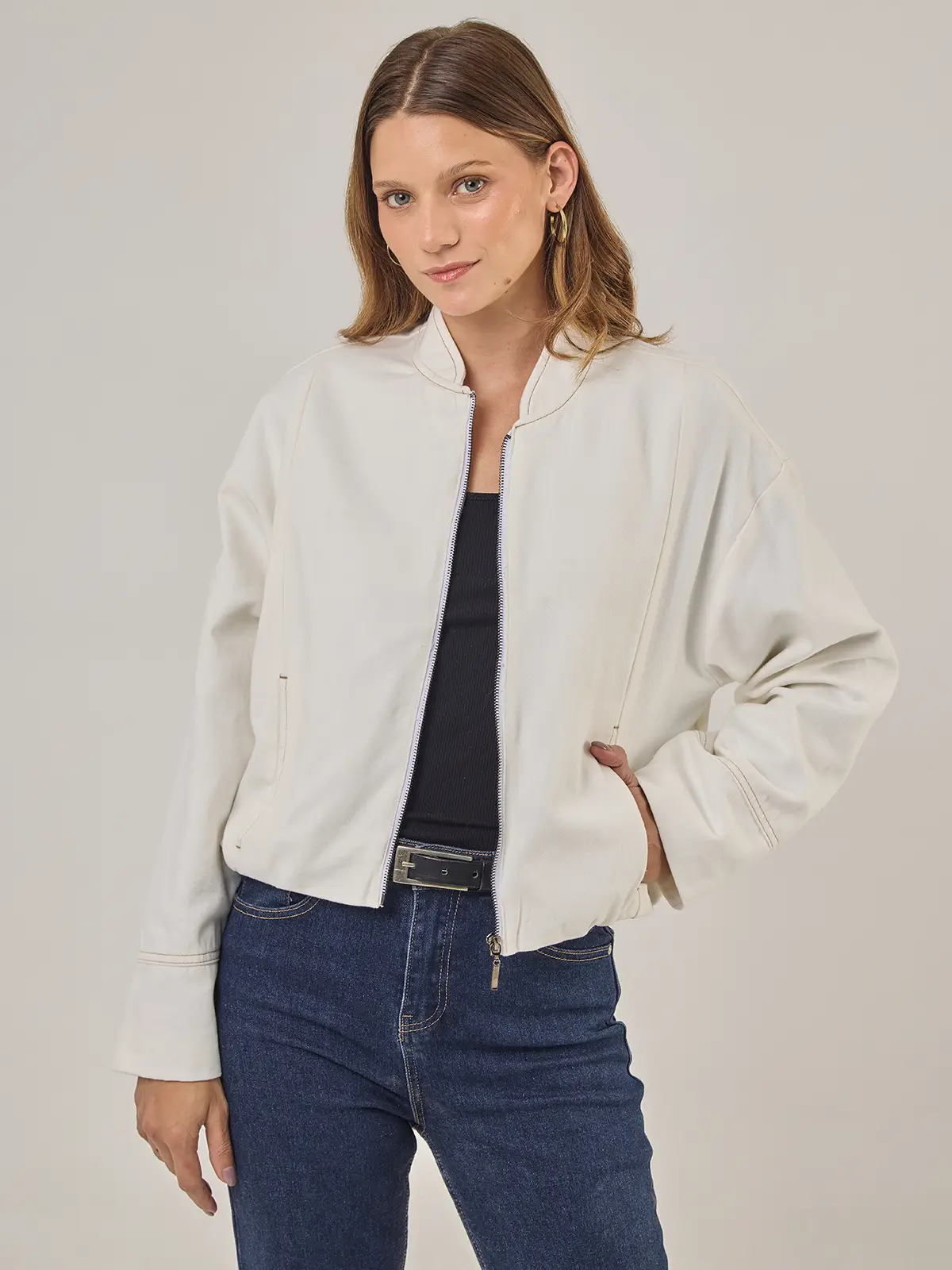 CASACA ALGODÓN MUJER NAVIGATA CORTA DENIM - 1