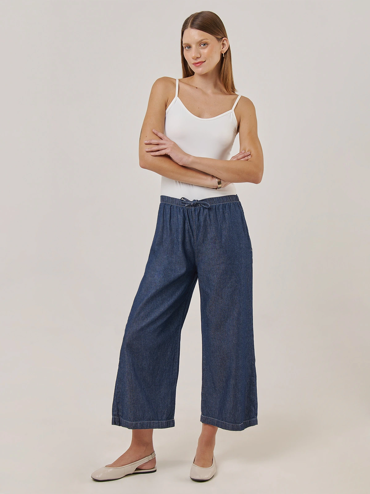 PANTALÓN ALGODÓN REGULAR MUJER NAVIGATA - 1