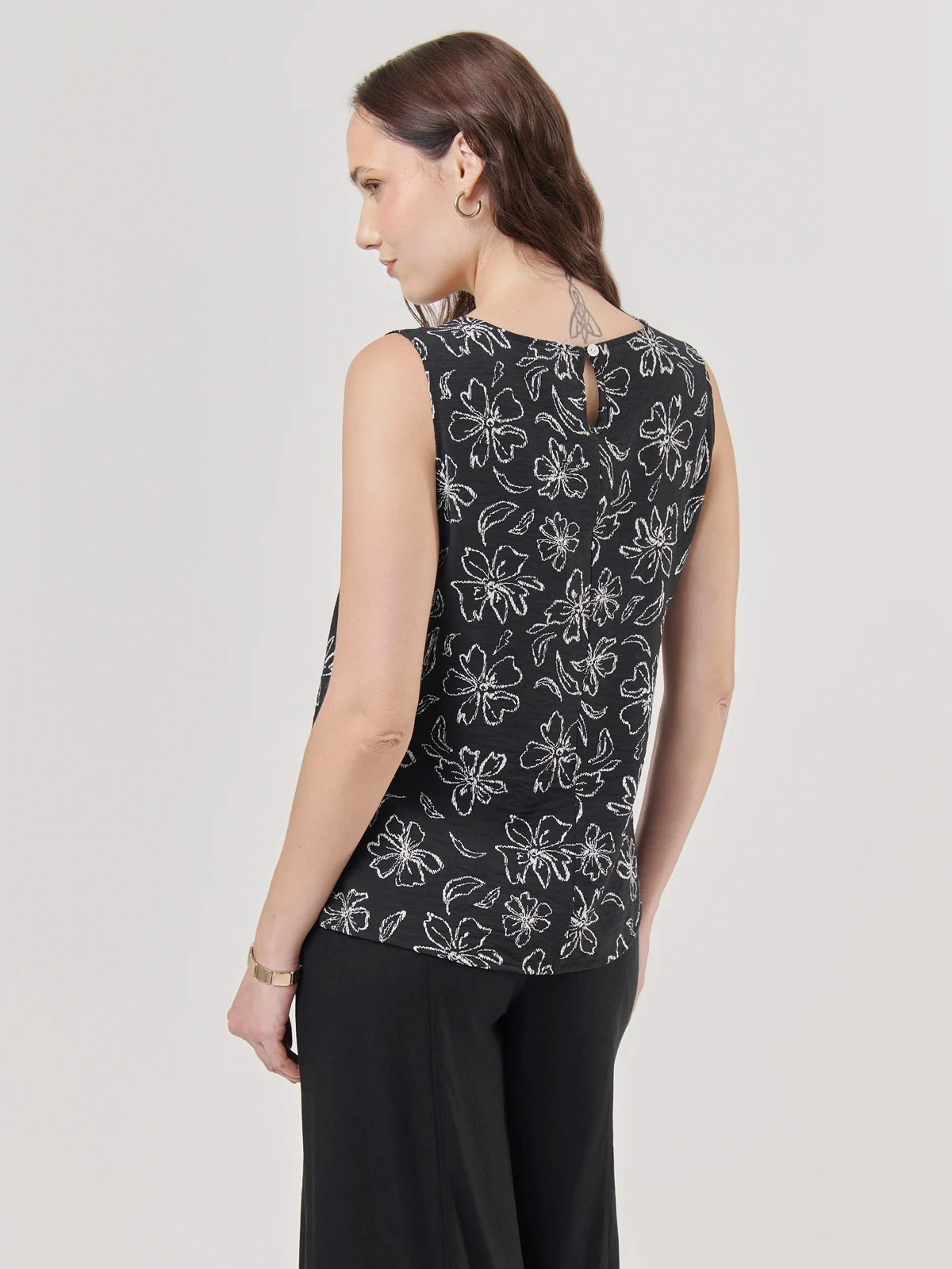 BLUSA SIN MANGAS MUJER AZIZ FLORES - 3
