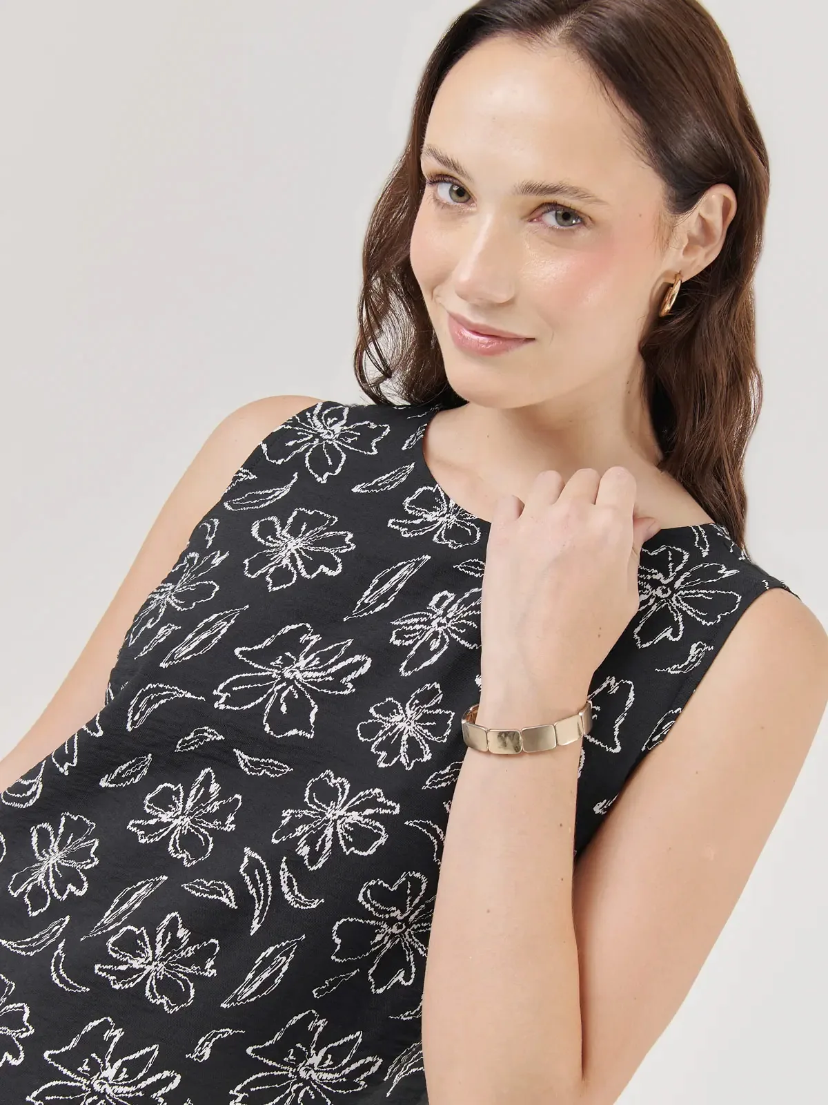 BLUSA SIN MANGAS MUJER AZIZ FLORES - 4