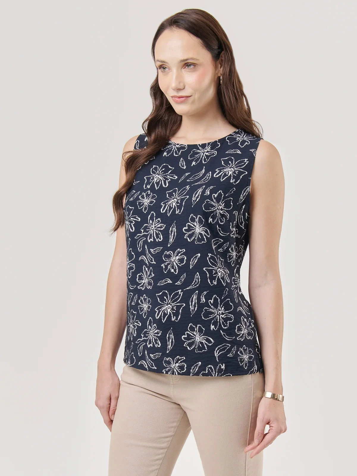 BLUSA SIN MANGAS MUJER AZIZ FLORES - 2