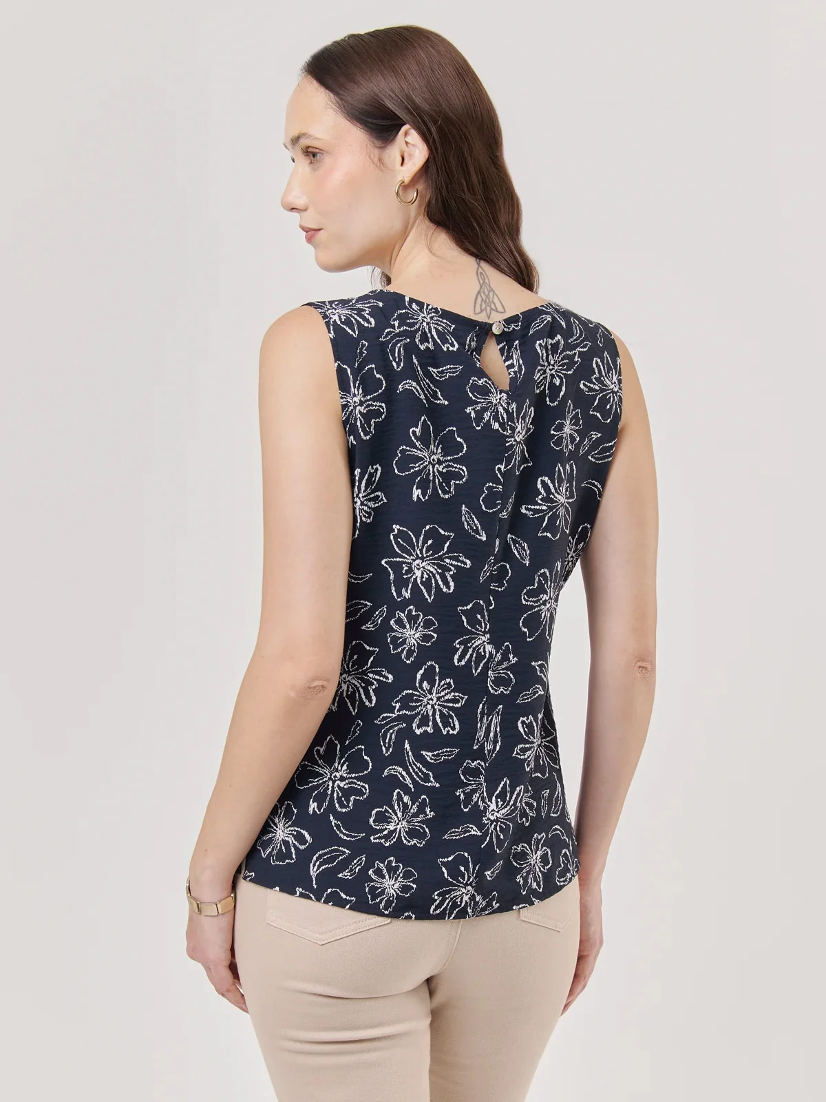 BLUSA SIN MANGAS MUJER AZIZ FLORES - 3