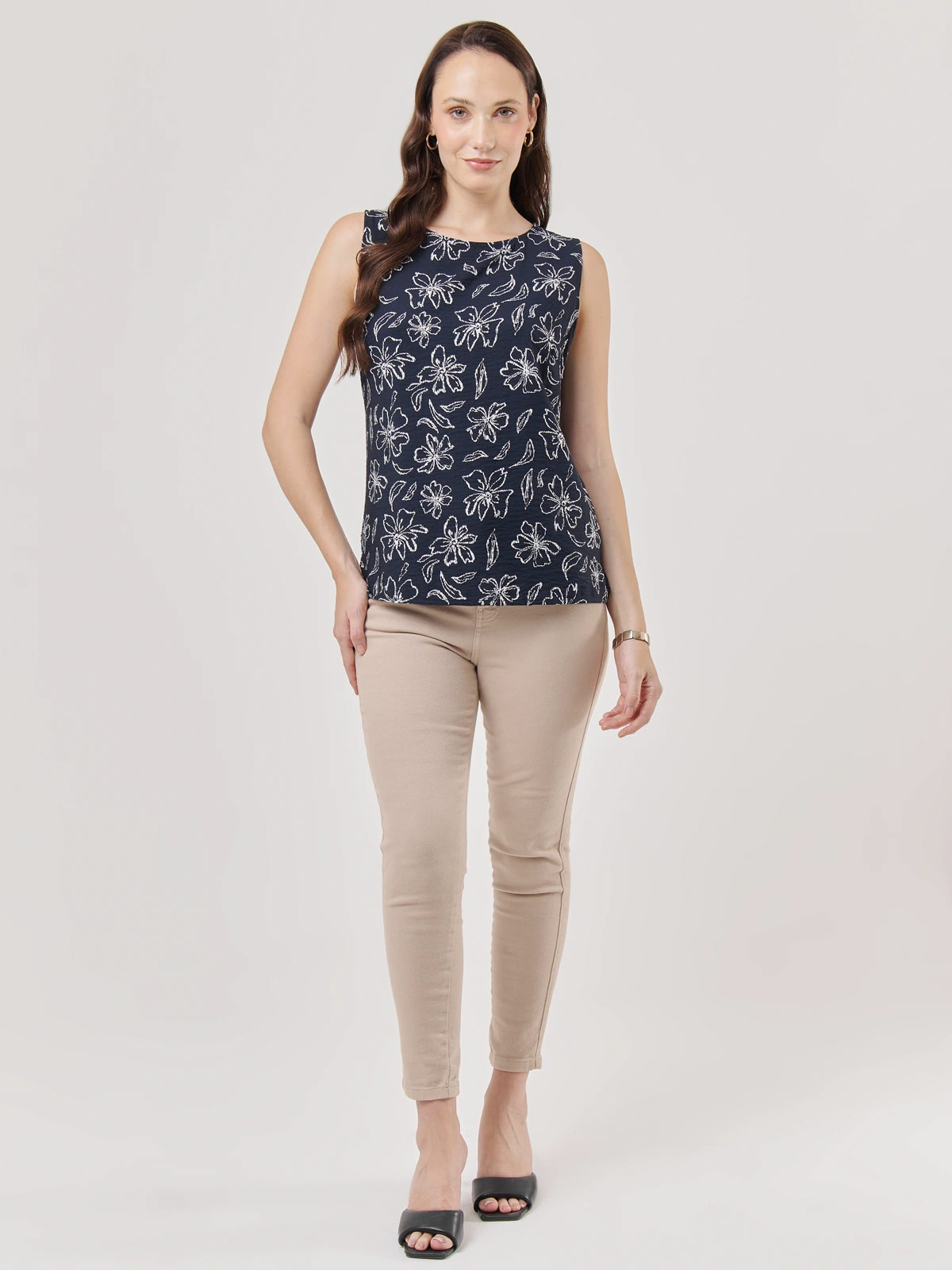 BLUSA SIN MANGAS MUJER AZIZ FLORES - 5
