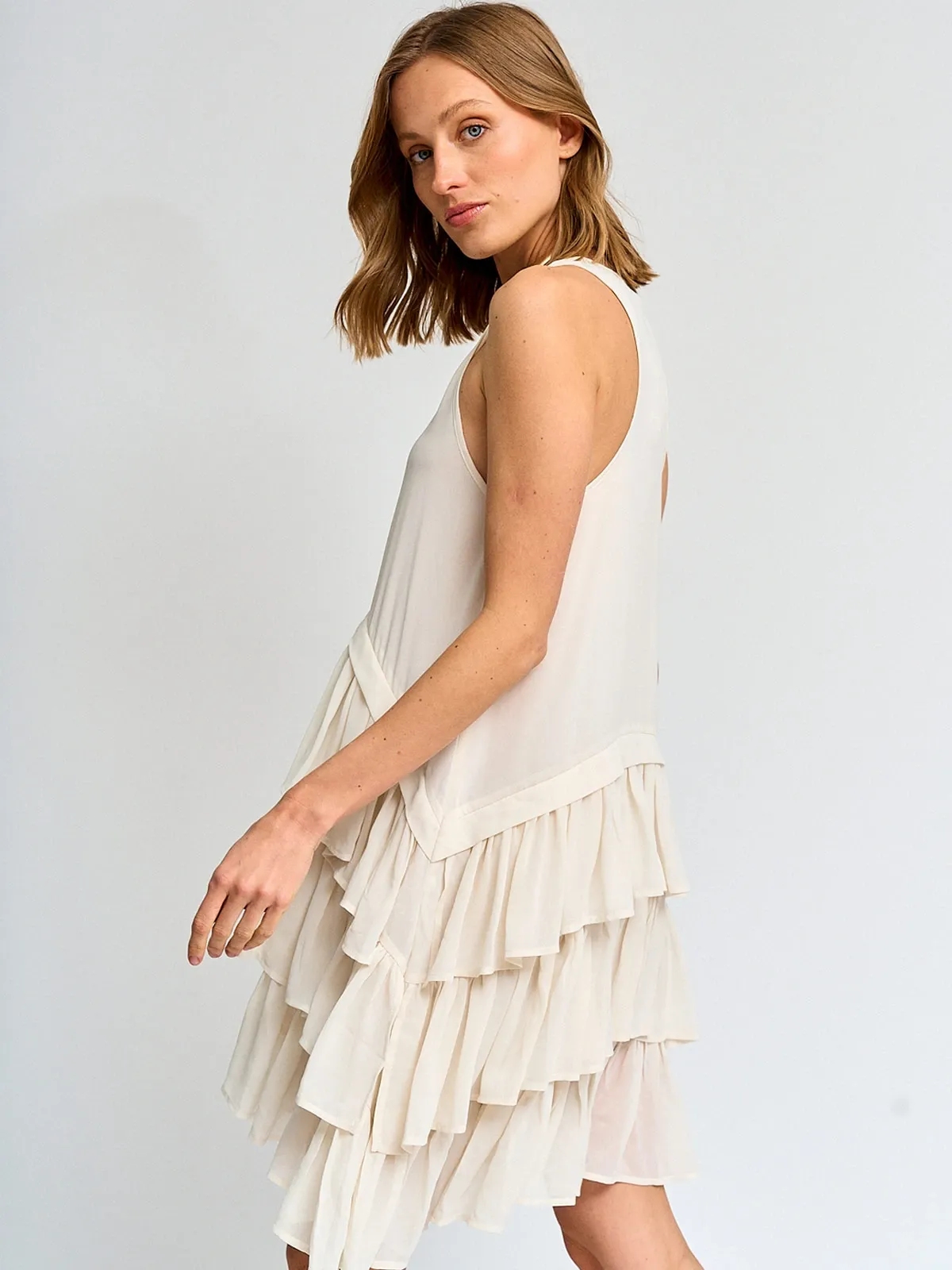 VESTIDO LARGO MUJER MARQUIS WELOS CRUDO - 3