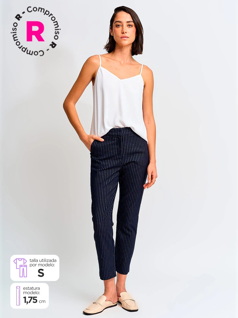 PANTALÓN REGULAR MUJER MARQUIS PLASTIC - 1