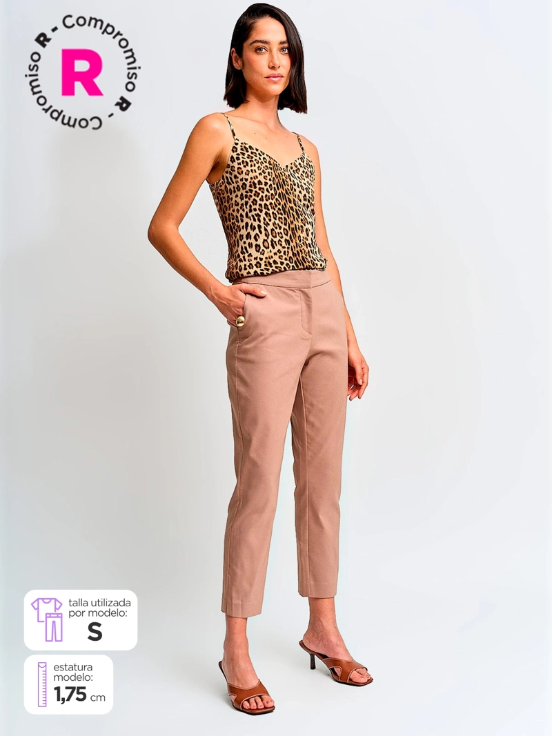 PANTALÓN REGULAR MUJER MARQUIS PLASTIC - 1